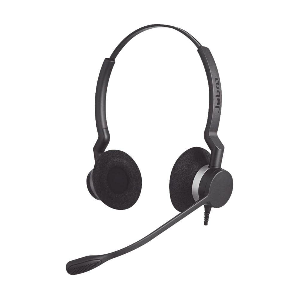 Jabra BIZ 2325 QD DUO Wired Professional Headset with Noise Cancellation - Certified Renewed for Office, Call Center & Remote Work