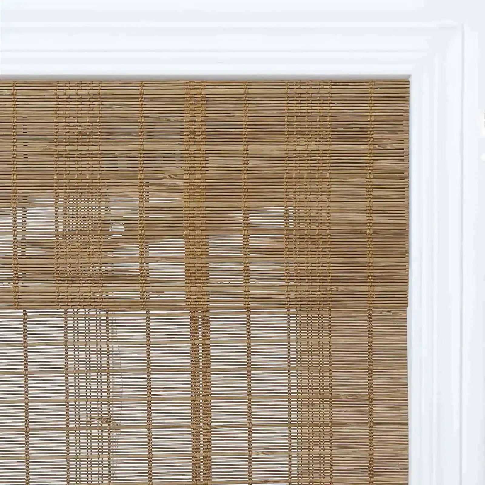 Rae Natural Pure Bamboo Woven Shades Series Z - Eco-Friendly Window Blinds for Home & Office Privacy and Sun Protection
