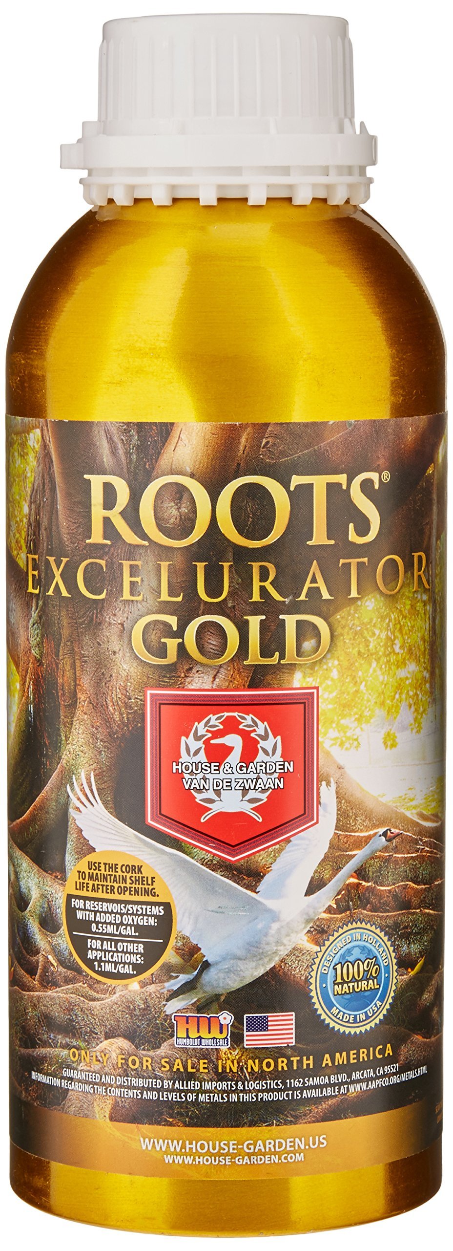 House & Garden Gold Root Excelurator 1L - Premium Plant Nutrient Solution for Hydroponics & Soil Gardening - Ideal for Indoor Plants, Greenhouses & Organic Gardens