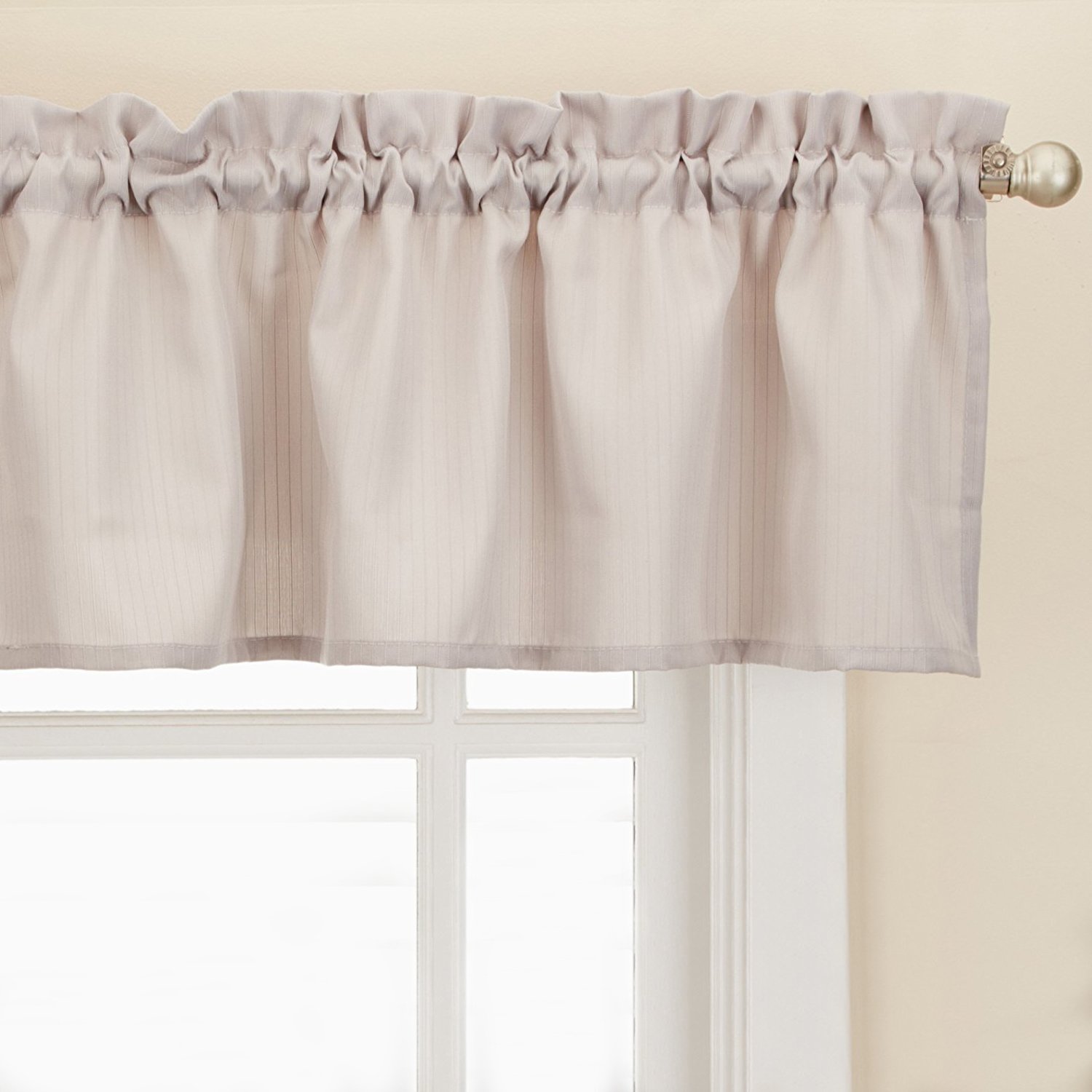Stylish Ribcord Gray Kitchen Window Curtain - Sweet Home Collection Tier, Swag & Valance for Modern Home Décor | Perfect for Living Room, Bedroom & Dining Room Windows