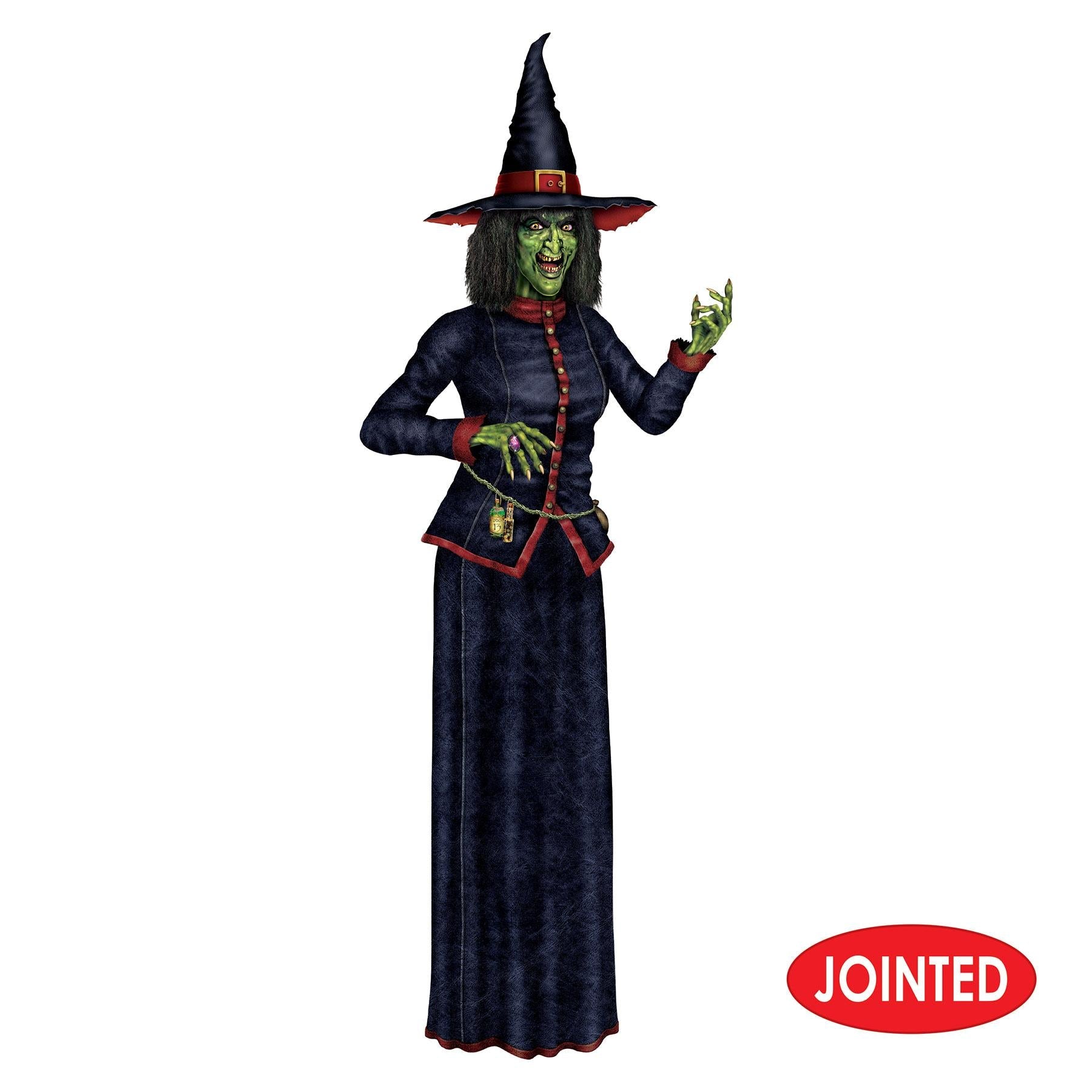 12 Pack Beistle Halloween Jointed Witch Decorations - Hanging Witches for Halloween Party, Home, and Yard Decor - Perfect for Spooky Halloween Decorating