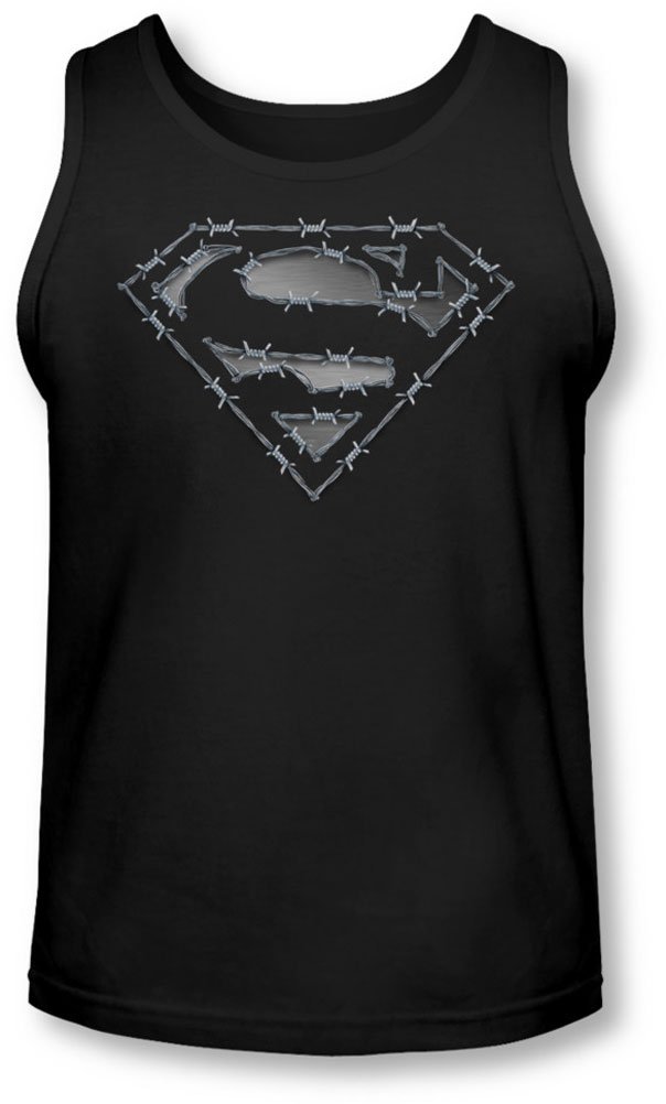 Superman Men's Barbed Wire Graphic Tank Top - Cool Superhero Muscle Tee for Gym, Workout & Casual Wear