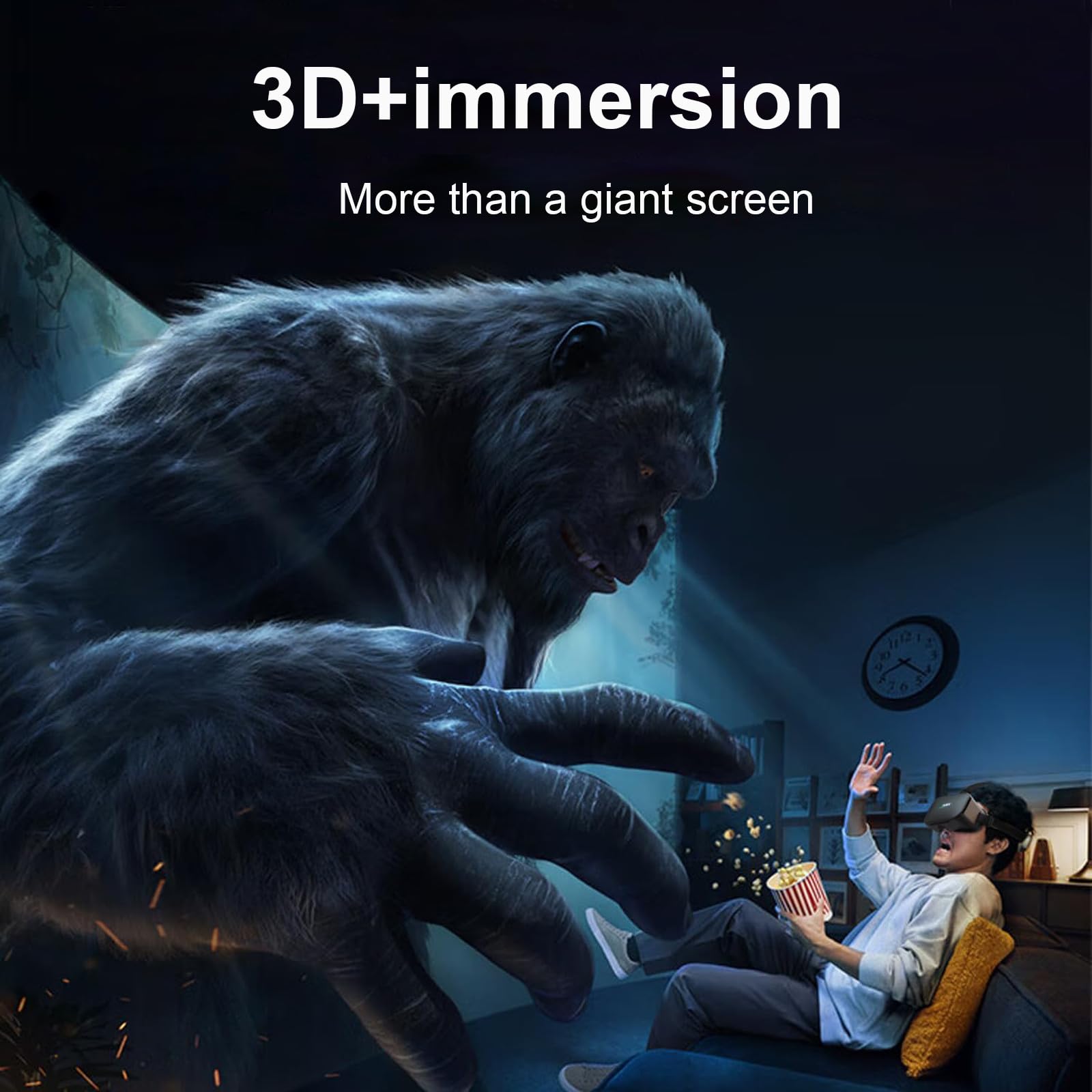 VR Headset for iPhone & Android - Anti-Blue Light 3D Virtual Reality Glasses with Controller | Compatible with 4.5-6.7 Inch Phones | Perfect for Mobile Gaming, 3D Movies & Immersive Entertainment