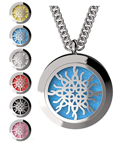 Wild Essentials Love Knot Necklace Aromatherapy Diffuser Kit - Lavender, Lemongrass, Peppermint & Orange Essential Oils with 12 Refill Pads | Calming Scented Jewelry Gift Set | Custom Color Changing | Perfect for Stress Relief, Meditation & Daily Wear