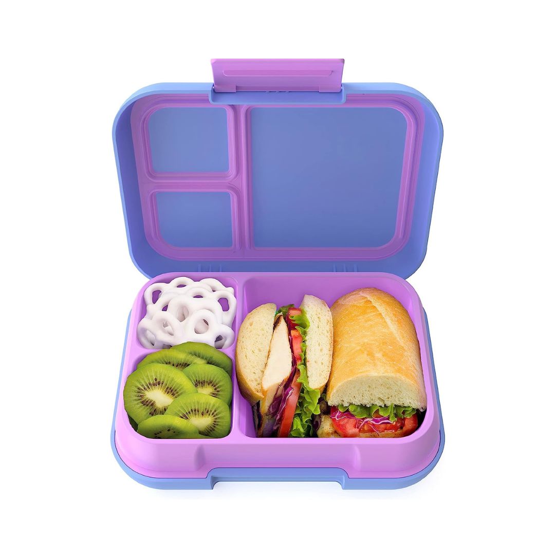 Bentgo Pop Kids Lunch Box - Leak-Proof, BPA-Free, 5-Compartment Meal Container for School, Travel & Picnics - Periwinkle Color