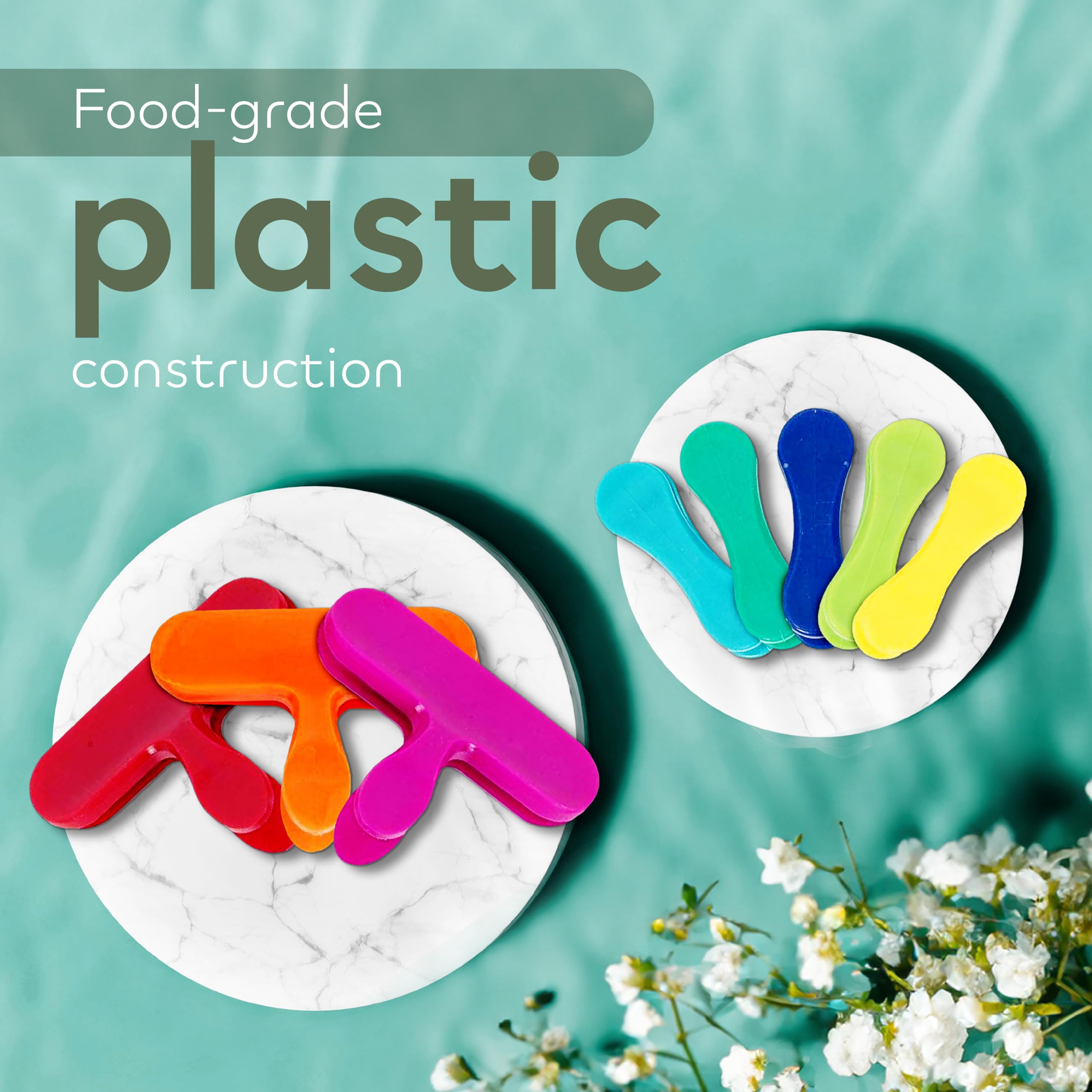 Luciano Housewares 8-Pack Rainbow Plastic Food Bag Clips - Colorful Chip Clips for Snacks, Chips, Cereal & Bread Bags - Kitchen & Pantry Organization Essentials