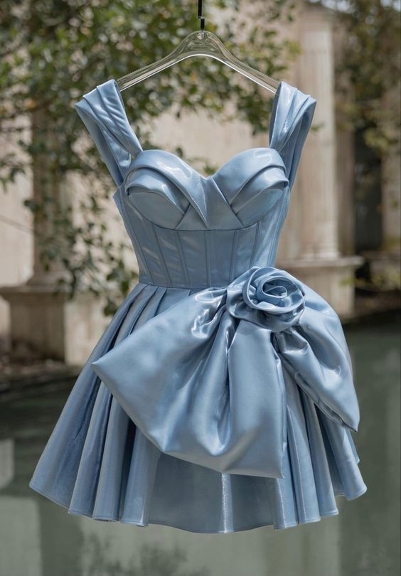 Blue A-Line Short Prom Dress for Homecoming - Elegant J5318 | Perfect for Dances, Parties & Special Occasions