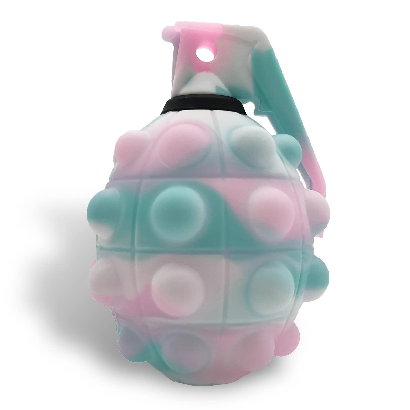 Grenade Shape Pop Fidget Toy - Stress Relief Sensory Popper with Clicking Sound for Kids, Adults - Pink Bubble Push Pop Toy for Anxiety Relief & Focus - Perfect for Classroom, Office & Travel Use