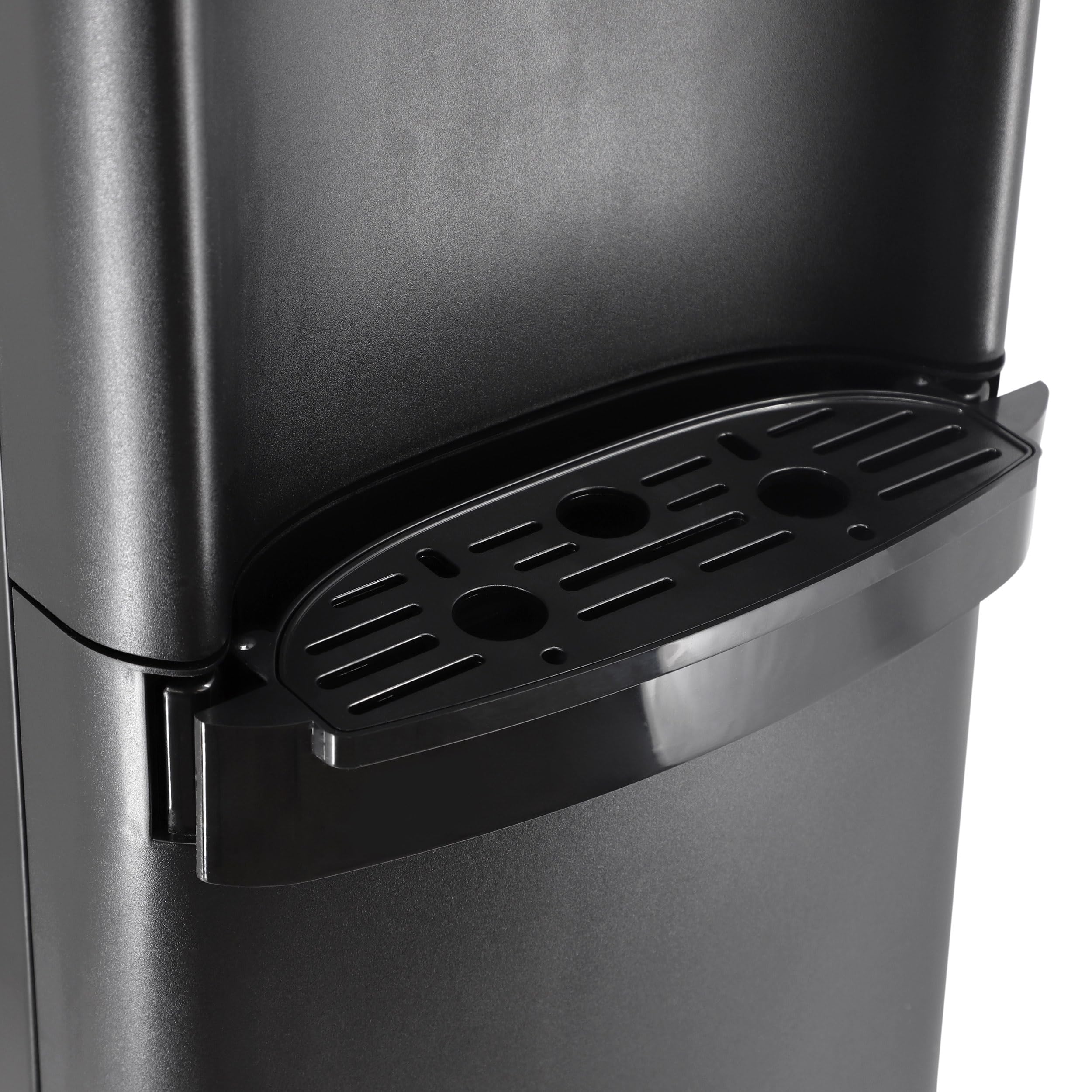 MegaChef Bottom Load Water Dispenser - 3/5 Gallon Black Water Cooler for Home & Office | Hot & Cold Water Dispenser for Kitchen, Break Room, or Dorm