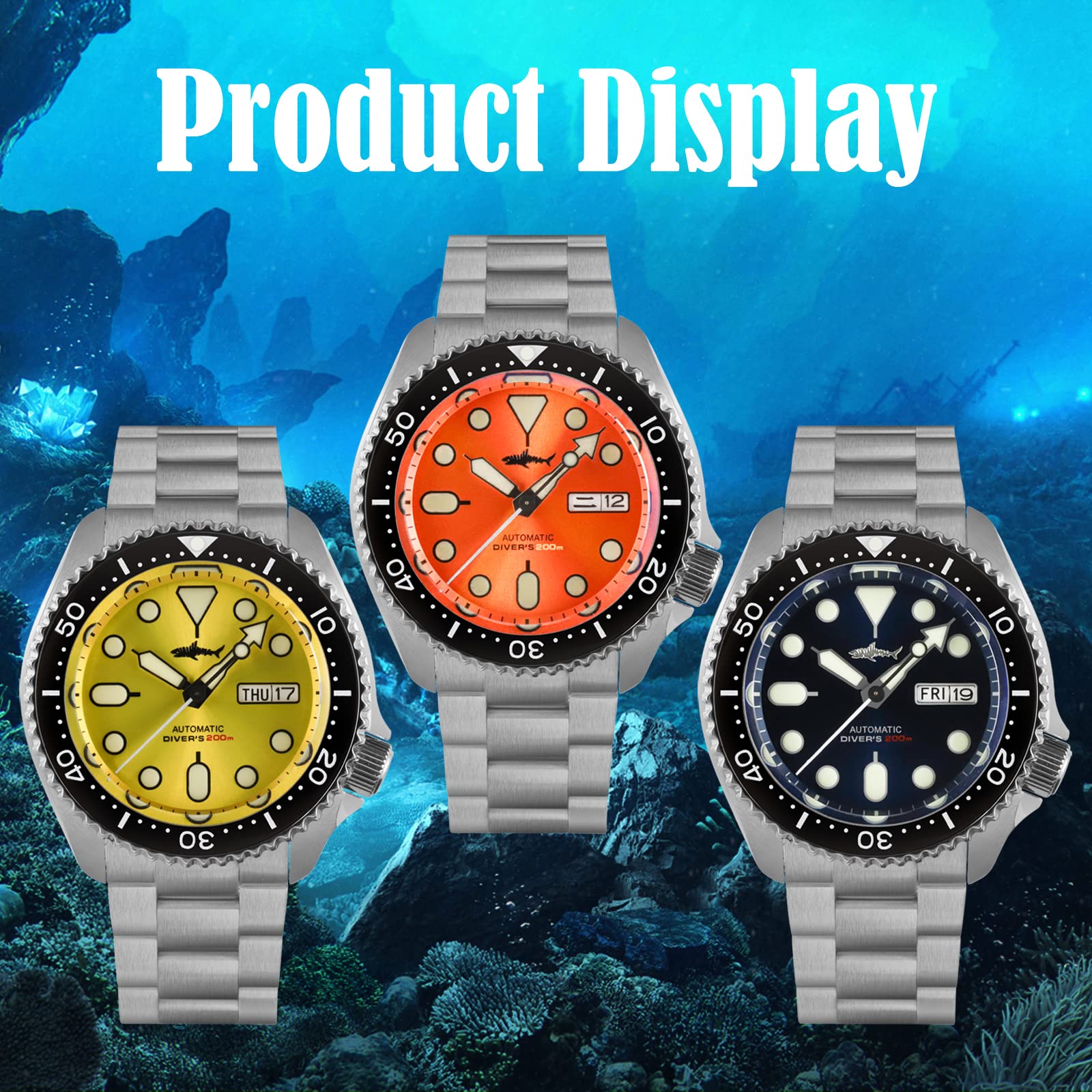 Tactical Frog Heimdallr SKX007 Men's Automatic Diving Watch - NH36A Movement, Sapphire Crystal, 200M Water Resistant, C3 Luminous, 42mm Dial - Perfect for Scuba Diving, Outdoor Adventures & Everyday Wear