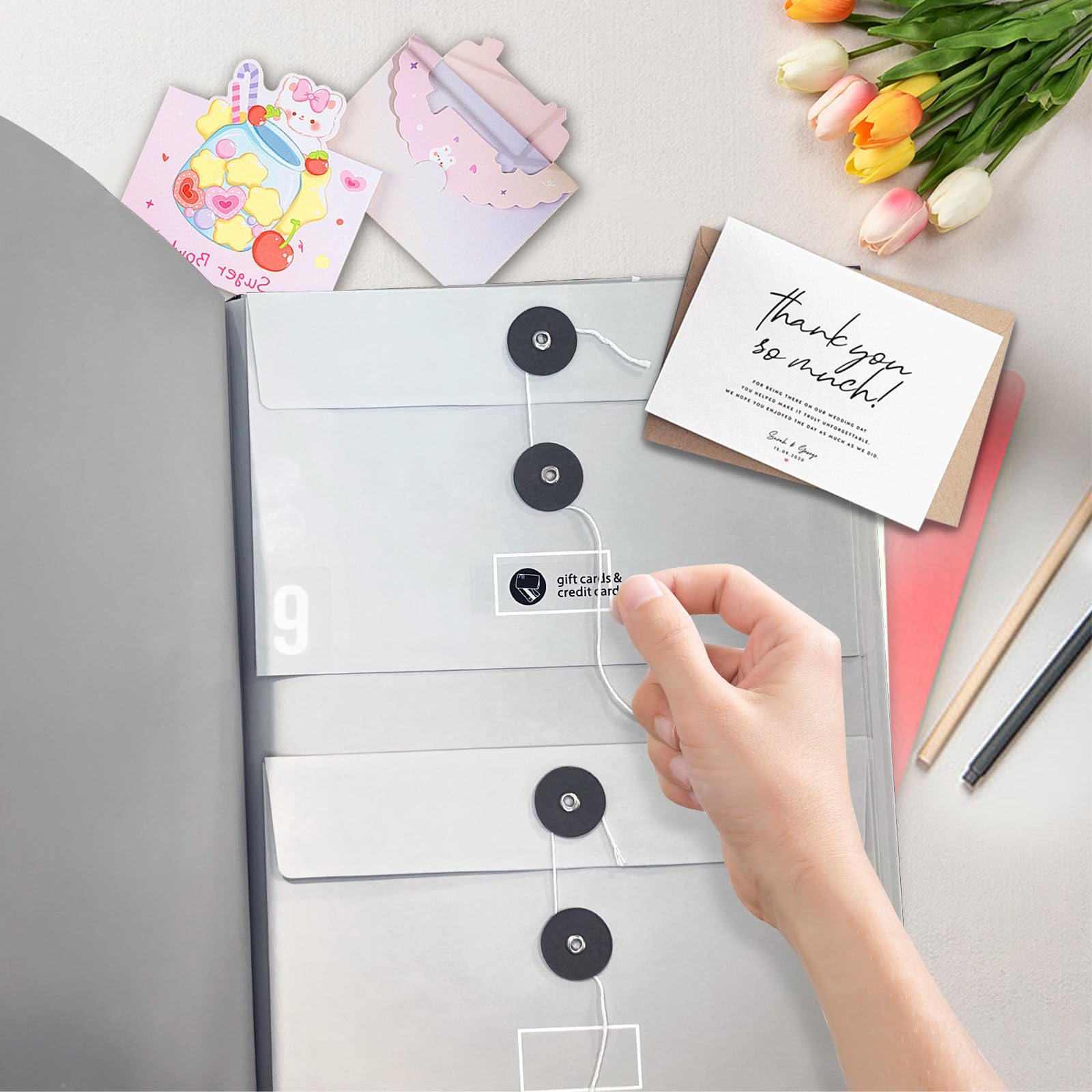 2024 Premium Document Organizer Folio - Estate Planning Binder, Missing Person File Organizer for Office, School & Work - Grey | Secure Paper Storage for Important Documents & Emergency Planning