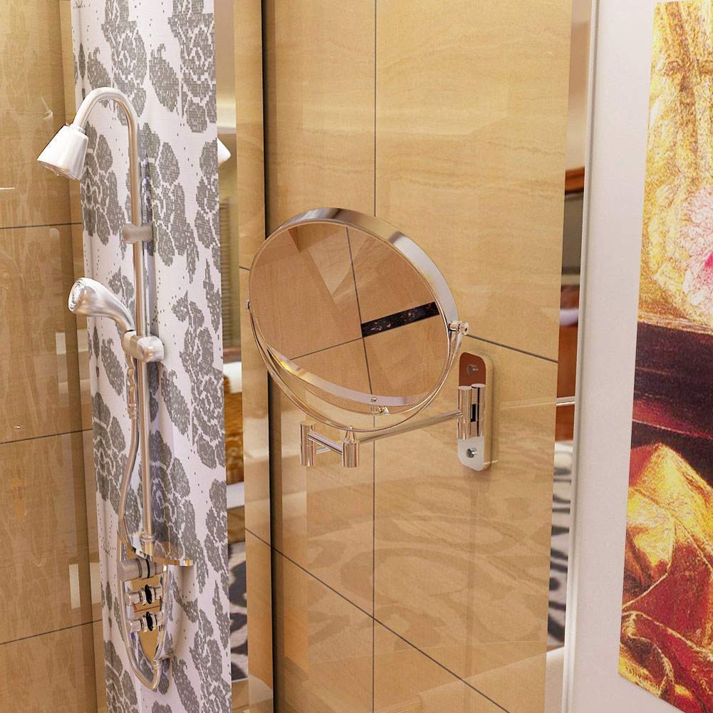 10X Magnifying Makeup Mirror - Wall Mounted Double-Sided Swivel Vanity Mirror for Bathroom, Shaving & Cosmetics Application - Perfect for Makeup, Skincare & Grooming Routine