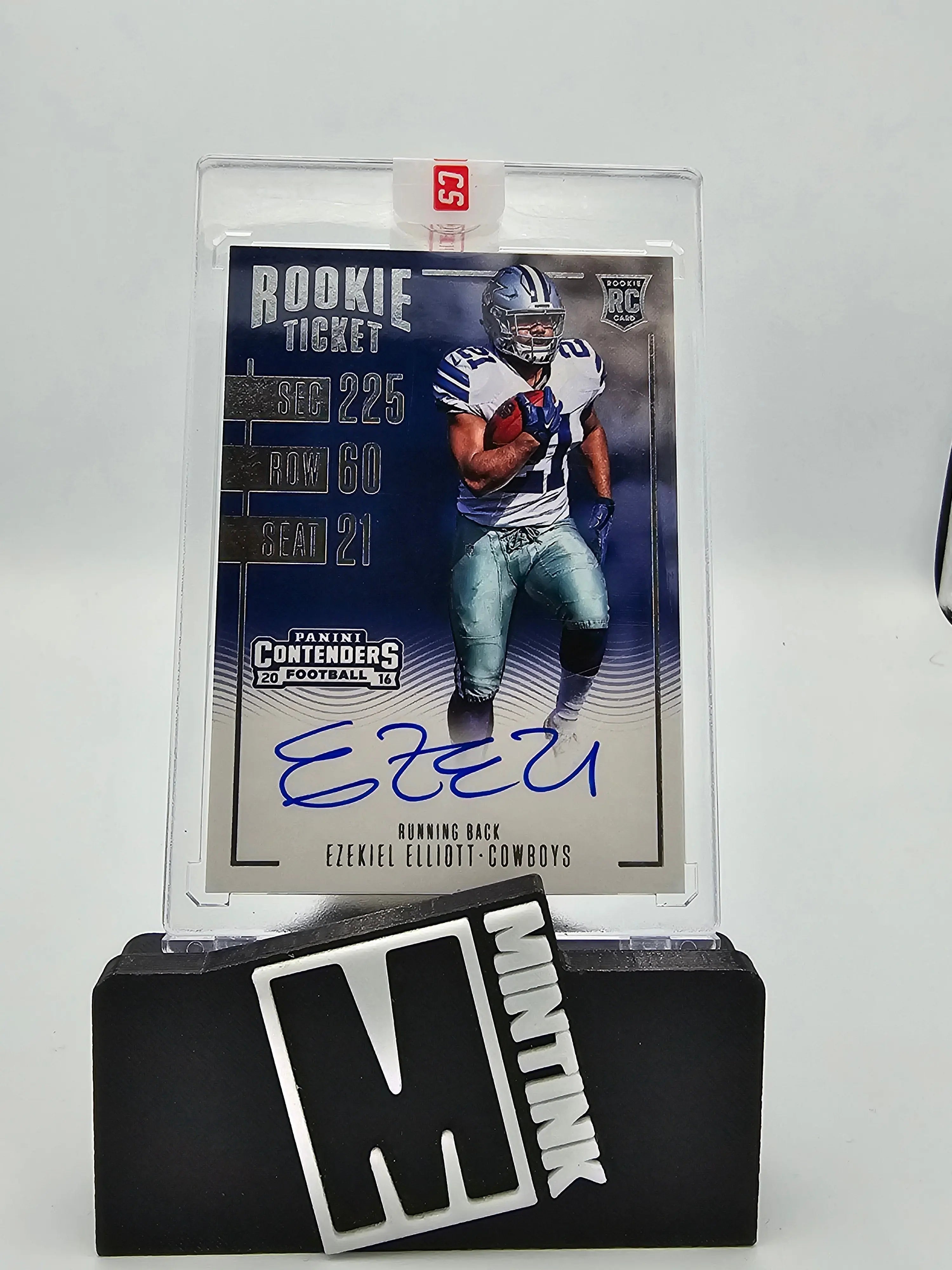 2016 Panini Contenders Ezekiel Elliott Rookie Ticket Auto #310 - NFL Football Trading Card for Collectors & Fans - Perfect for Sports Memorabilia Displays & Investment Collections