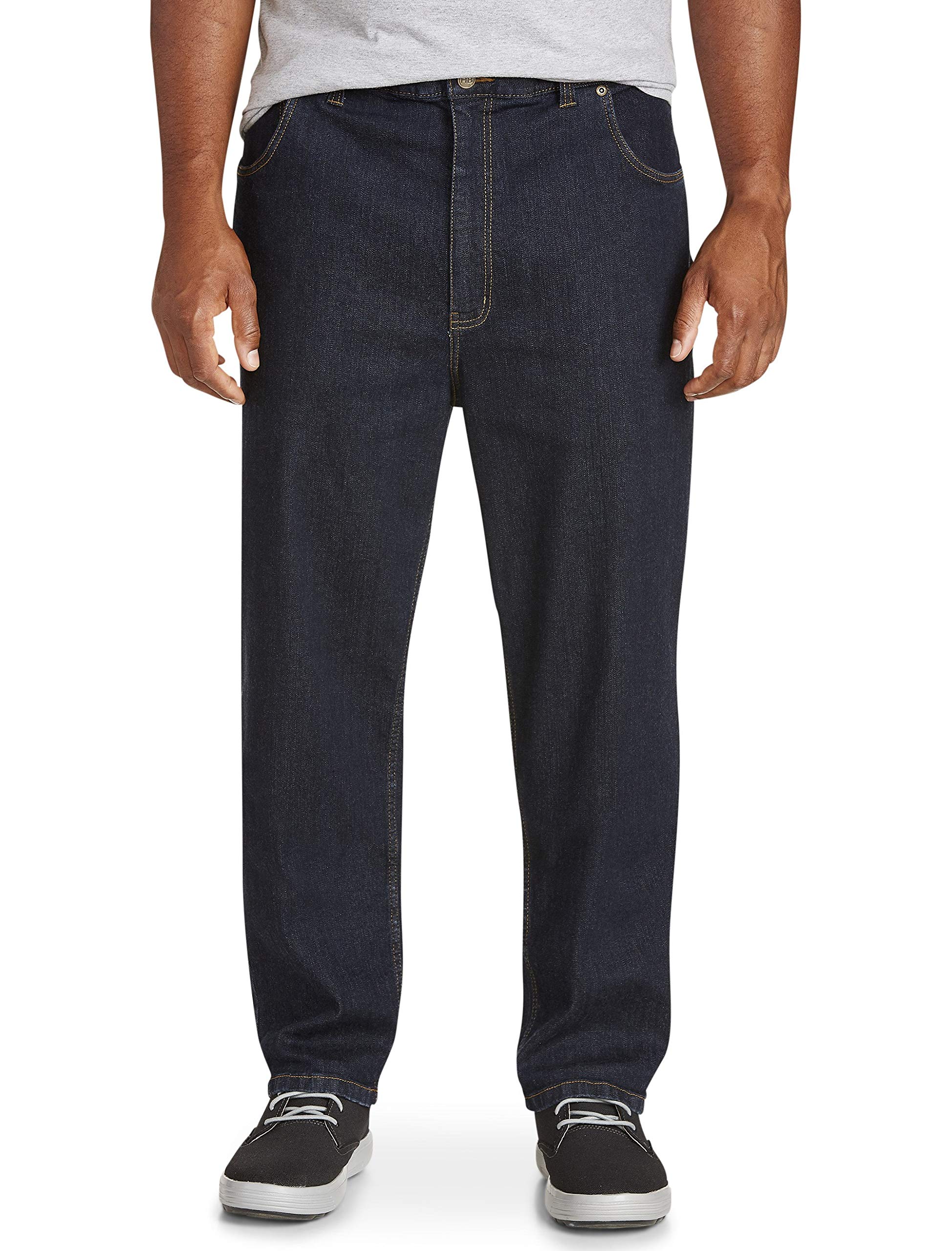 DXL Big and Tall Continuous Comfort Stretch Jeans for Men - Relaxed Fit Denim Pants with Flexible Waistband | Perfect for Work, Casual Wear & Everyday Comfort