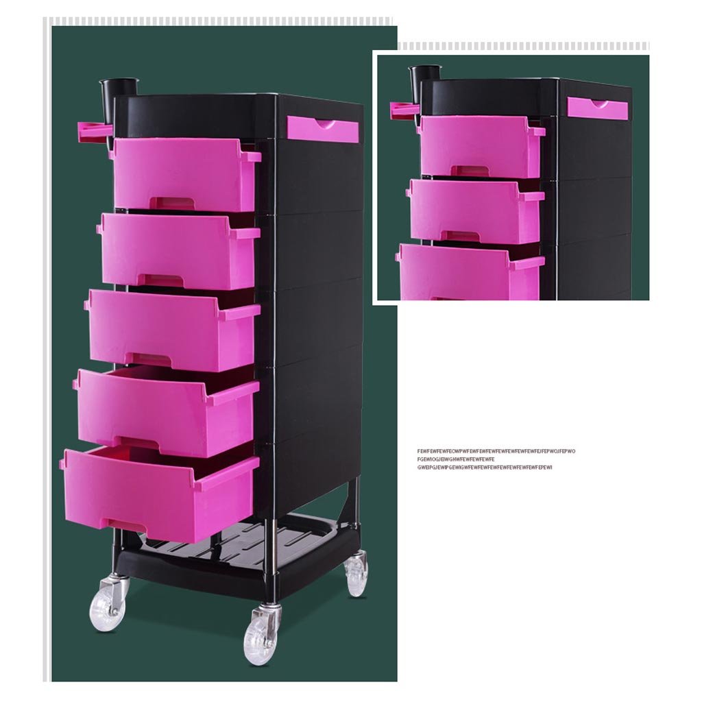Premium MERTNK Salon Storage Cart with Drawers - Professional Beauty & Barber Tool Cabinet Trolley for Hair Stylists (Black & Purple) - Ideal for Salon Organization, Mobile Styling & Product Storage