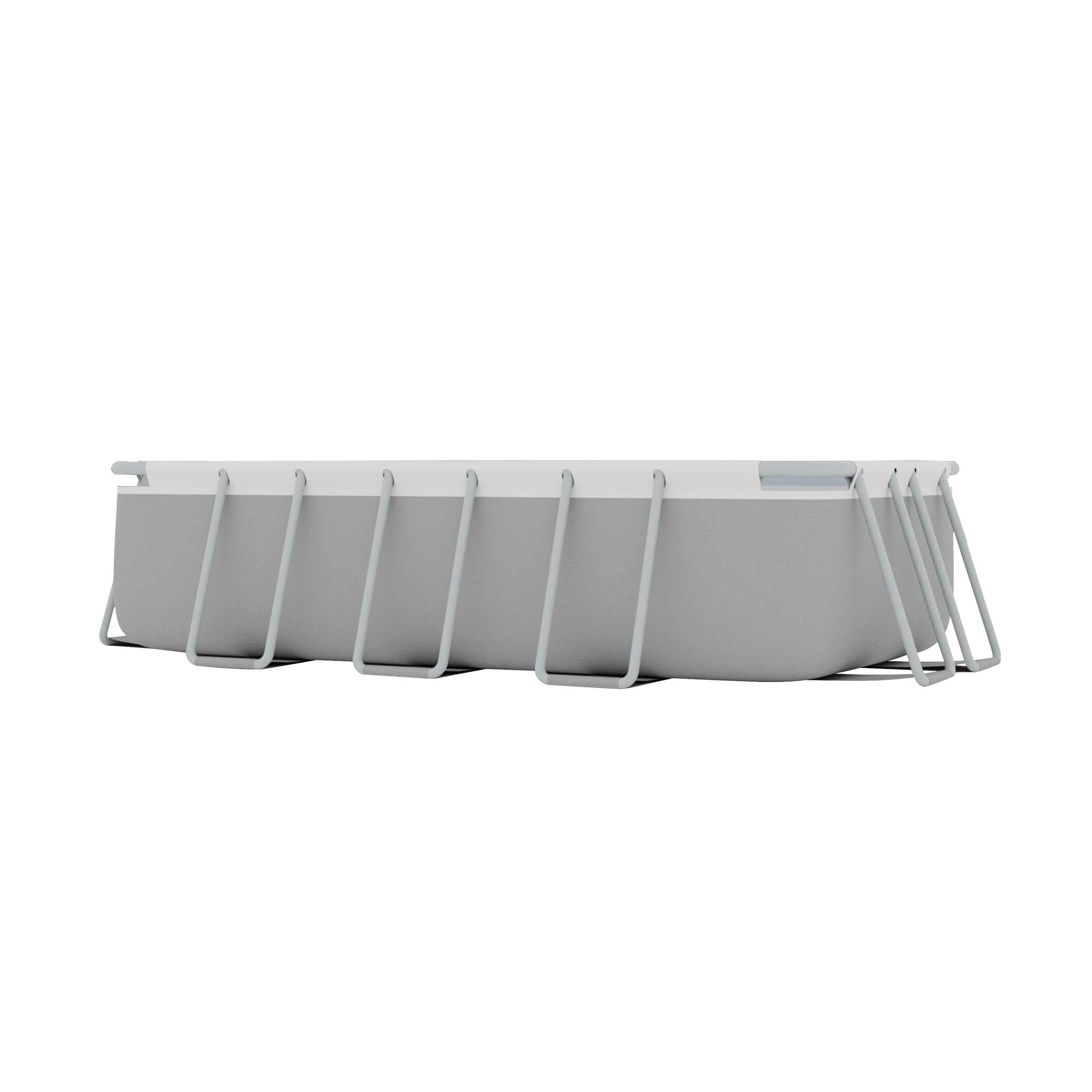 13ft Deluxe Steel Frame Swimming Pool with Filter Pump - Rectangular Above Ground Pool for Backyard, Outdoor Family Fun & Summer Relaxation