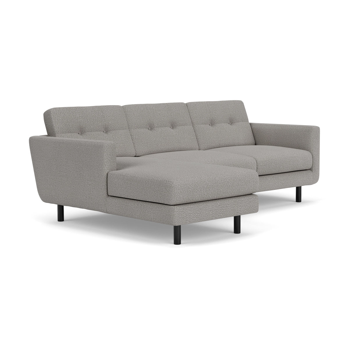 Conrad Boucle Left Chaise Sofa - Modern Upholstered Sectional Couch for Living Room, Lounge & Home Decor