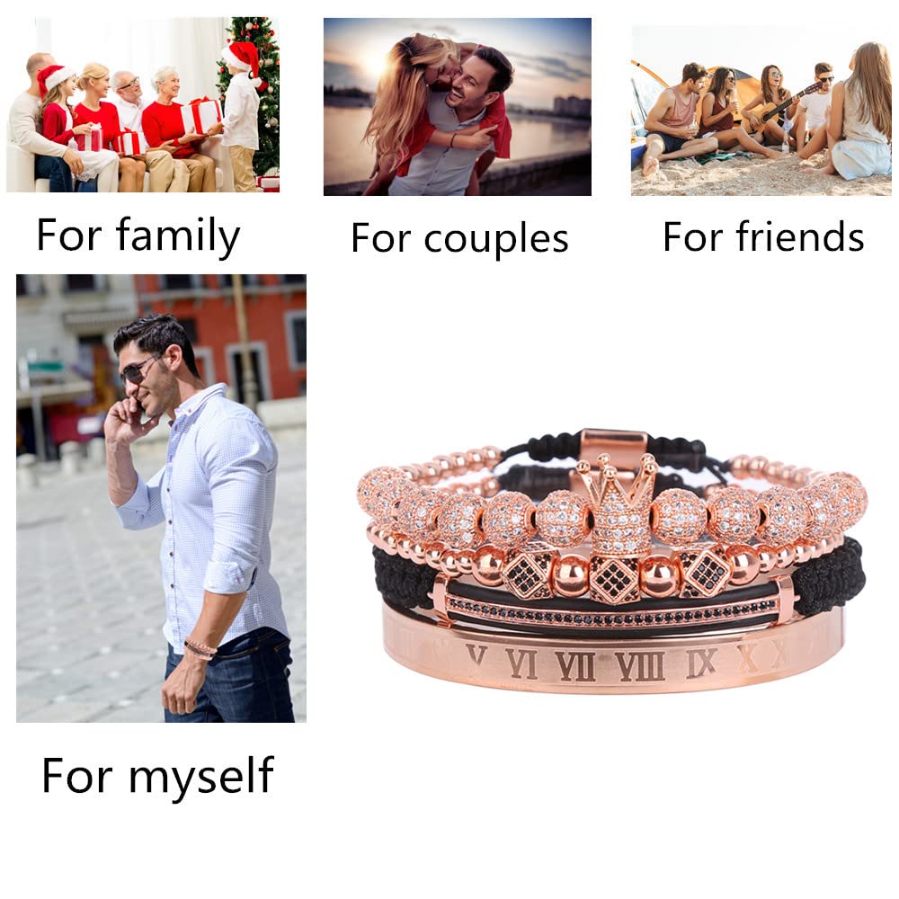 Men's Beaded Bracelet - Stainless Steel Micro Pave Zircon Cuff Bangle for Men & Women | Trendy Unisex Jewelry for Casual Wear, Date Night & Gifts