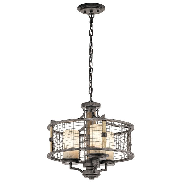 Ahrendale 3-Light Chandelier & Semi-Flush Mount Ceiling Light Fixture - Elegant Lighting for Dining Room, Bedroom, or Entryway