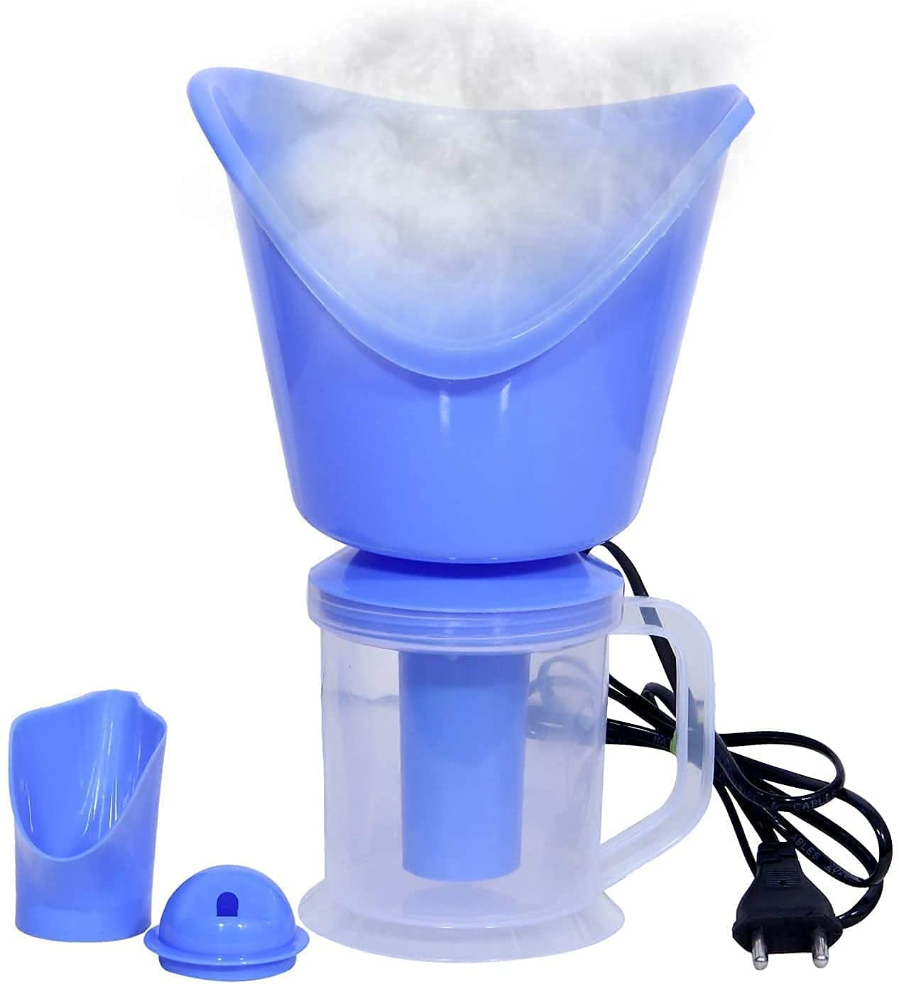 SAFERSKY 3-in-1 Facial Steamer & Nasal Steam Inhaler for Cold, Cough & Skincare - Portable Facial Vaporizer Machine for Adults & Kids with Multiple Color Options | Perfect for Home Spa, Congestion Relief & Deep Cleansing
