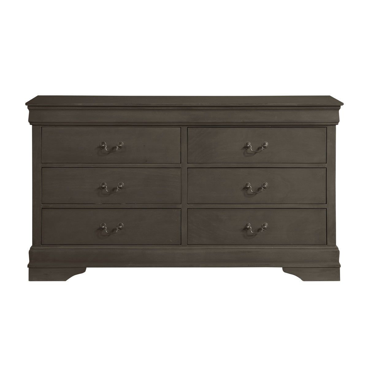 Coastal Grey Dresser - 6-Drawer Wooden Chest for Bedroom Storage & Organization | Modern Farmhouse Style Dresser for Home Decor & Bedroom Furniture