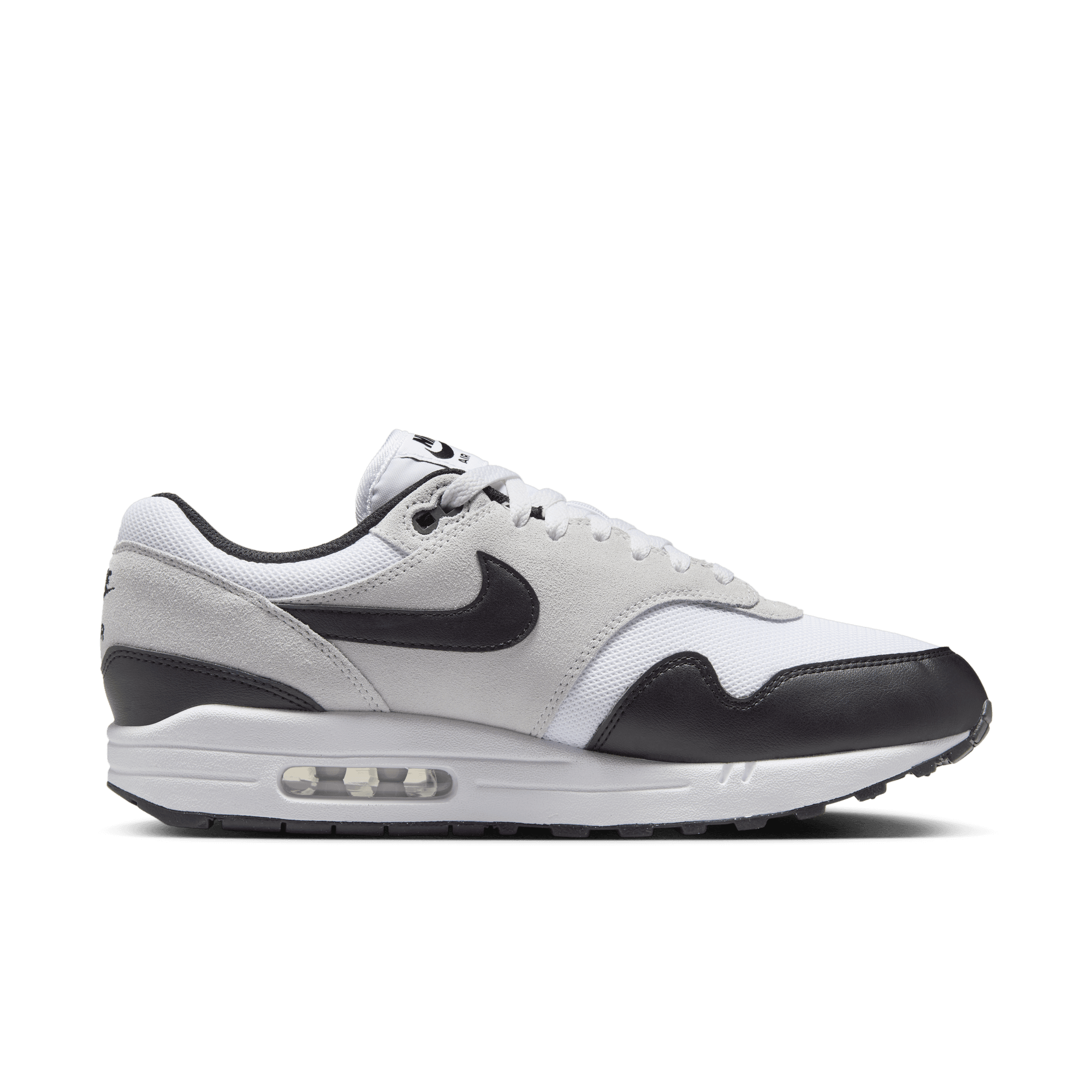 Nike Air Max 1 Essential Sneakers - White/Black/Pure Platinum for Men & Women | Comfortable Running Shoes for Gym, Workout & Casual Wear
