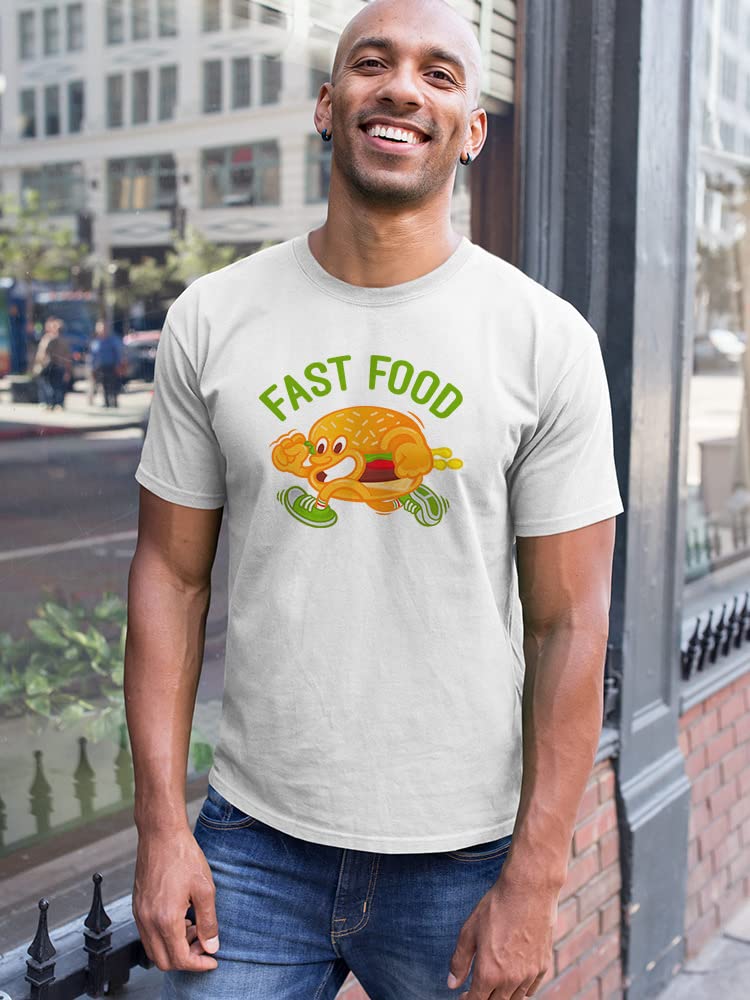Funny Hamburger Fast Food T-Shirt for Men - Comfortable Cotton Tee for Casual Wear, Parties & Gifts