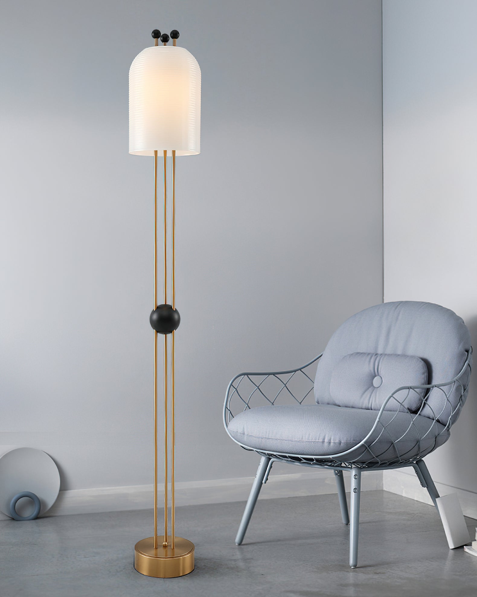 Bertha Modern Floor Lamp - Adjustable LED Standing Light for Living Room, Bedroom & Office - Warm White & Cool White Dimmable Reading Light with Remote Control - Perfect for Night Reading, Relaxing & Decor