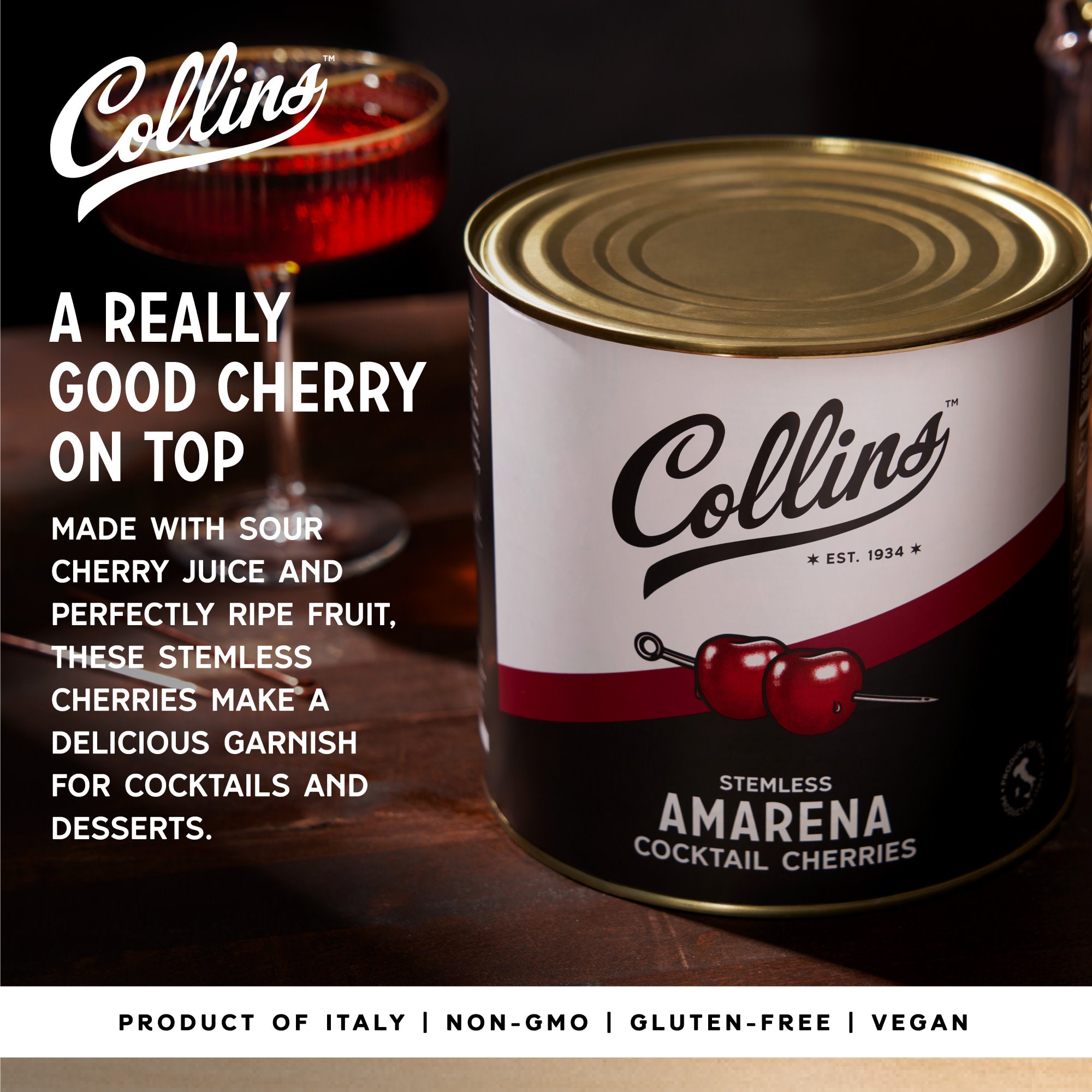 Premium Amarena Cherries in Heavy Syrup - 7 lb Bulk Jar (28 Servings) | Perfect for Desserts, Cocktails, Ice Cream Toppings & Gourmet Baking