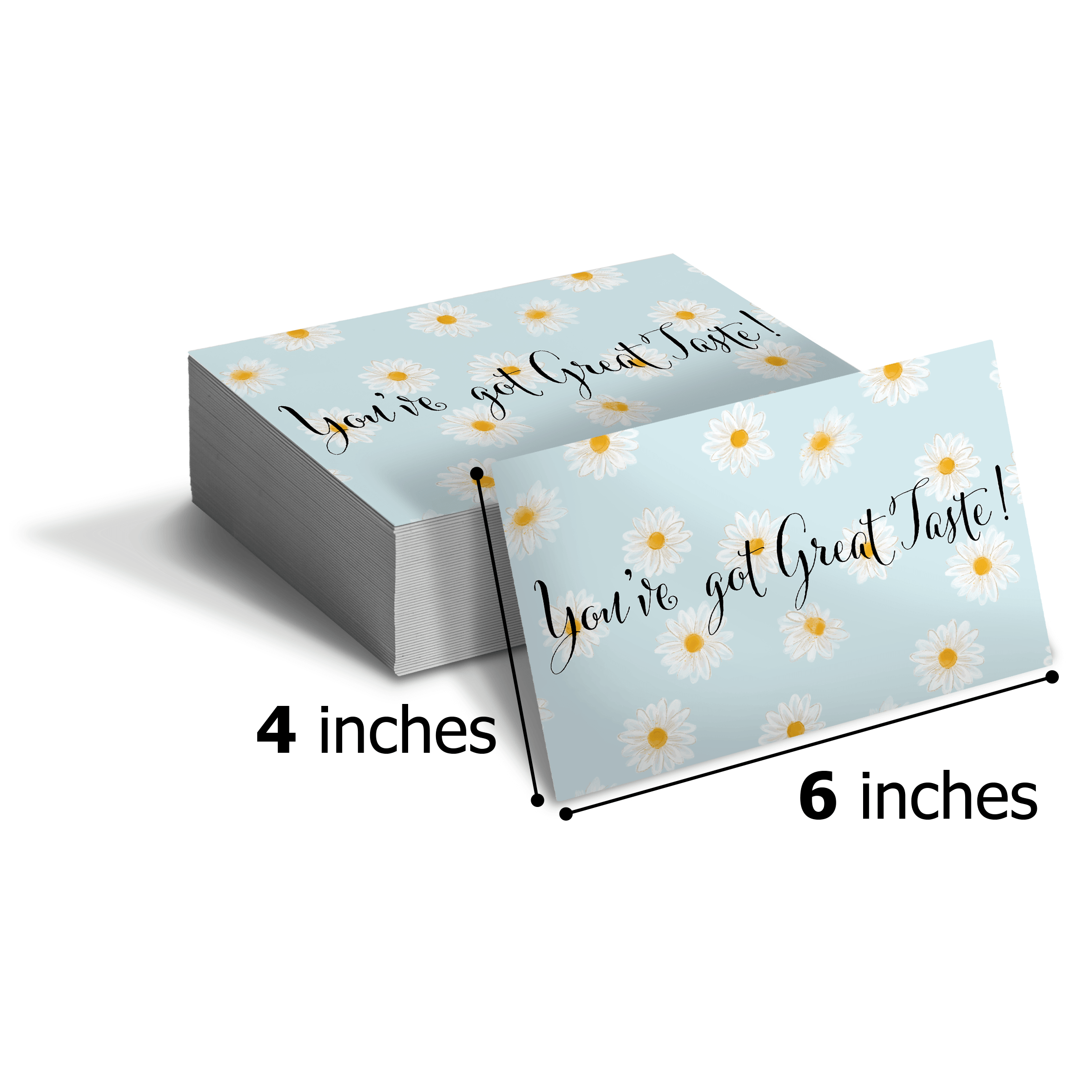 Beautiful Daisy Greeting Cards - Handmade Floral Insert Cards for Birthdays, Weddings & Special Occasions