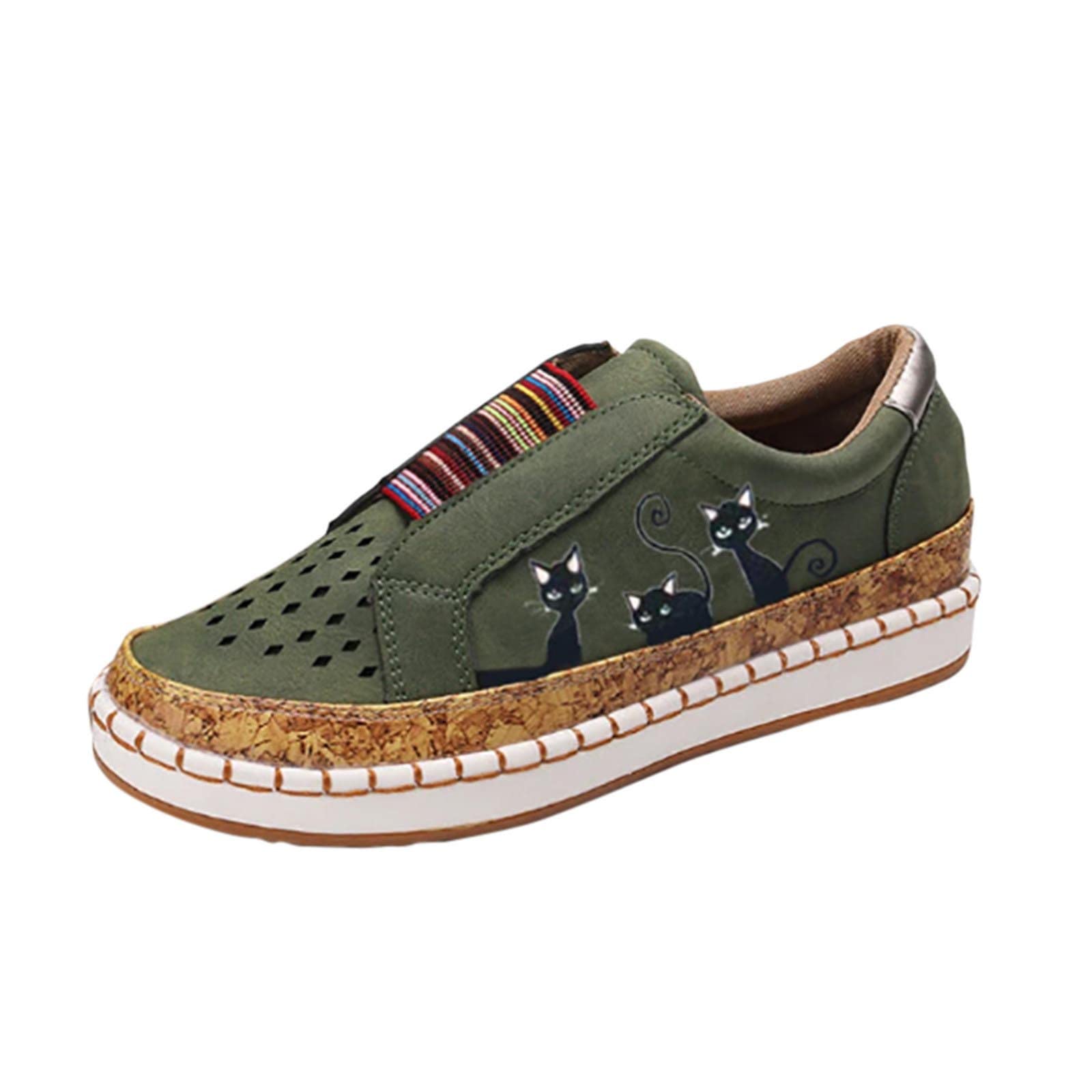 Premium Women's Orthopedic Casual Sneakers - Comfortable Platform Sandals & Slip-On Walking Shoes for Women - Fashion Flat Shoes for Daily Wear, Work, Travel & Outdoor Activities