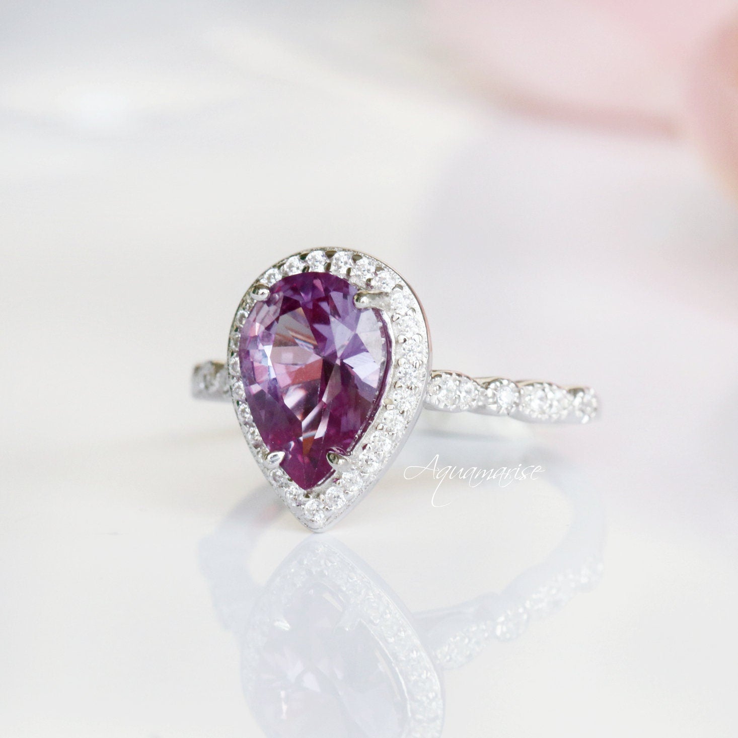 Exquisite Alexandrite Ring in Sterling Silver | Color Changing Gemstone Jewelry for Women | Perfect for Engagement, Anniversary & Special Occasions