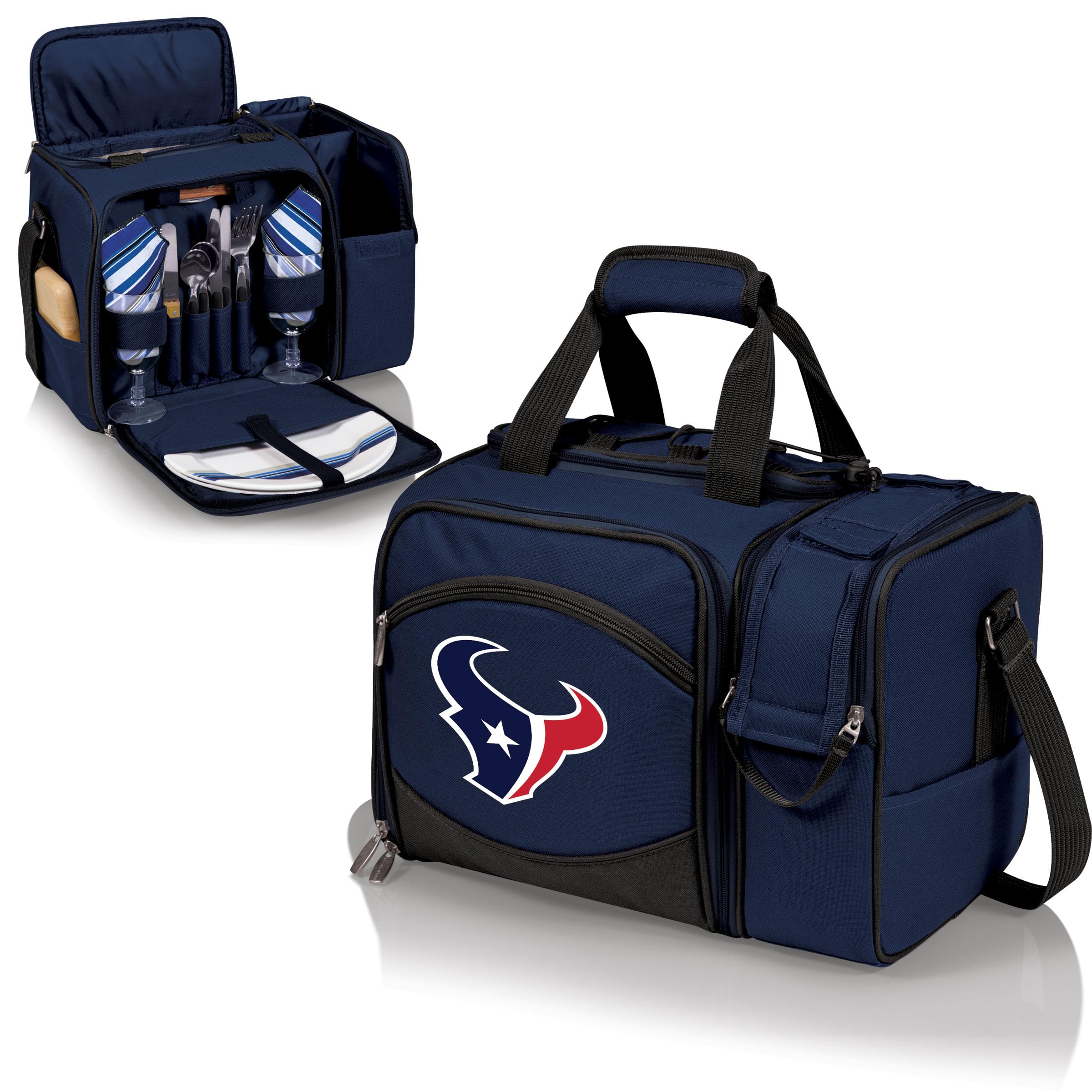 PICNIC TIME NFL Unisex-Adult Malibu Picnic Basket Cooler - Insulated Outdoor Picnic Set for Tailgating, Beach, Camping & Sports Events