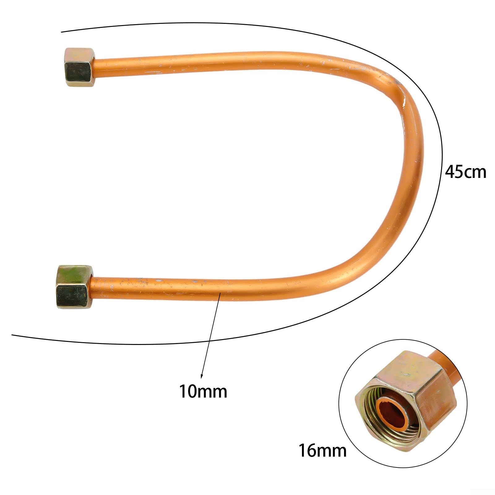 Air Compressor Exhaust Tube Replacement Hex Nut Pipe Oil Pump Spare Parts - Flexible Length for Portable Compressor Repair | Workshop & DIY Tool Maintenance