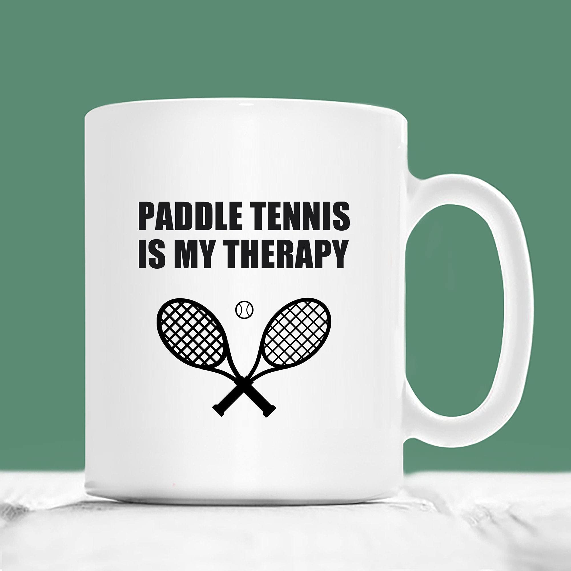 Premium Paddle Tennis Mug - Perfect Gift for Paddle Tennis Lovers | Funny 'Paddle Tennis is My Therapy' Design | Great for Coffee, Tea & Hot Drinks | Ideal Christmas Gift & Sports Enthusiast Present