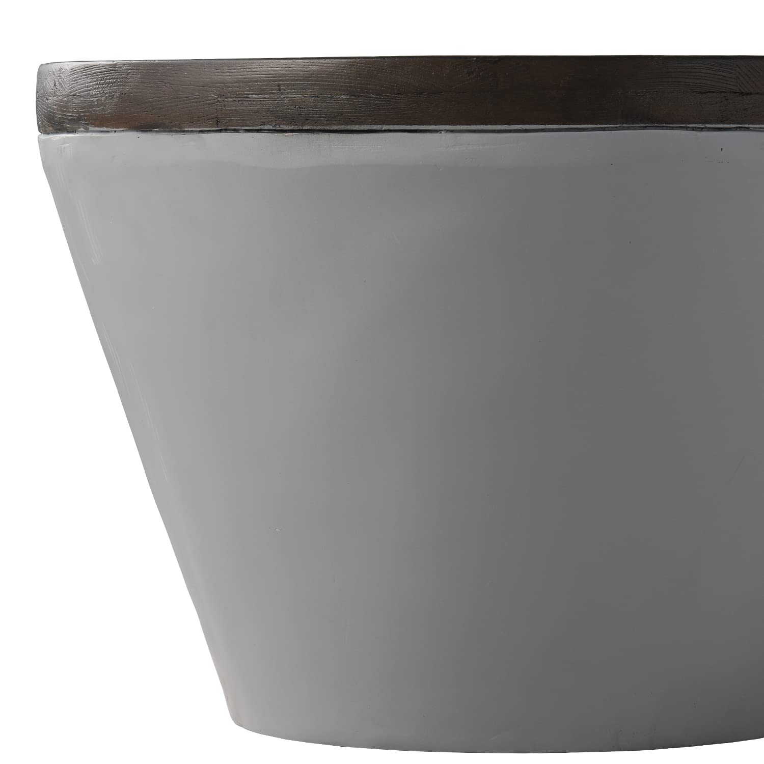 Modern Outdoor Coffee Table - Bowl-Shaped Concrete Side Table for Living Room, Patio, Backyard & Garden - Perfect for Lounging, Entertaining & Outdoor Decor