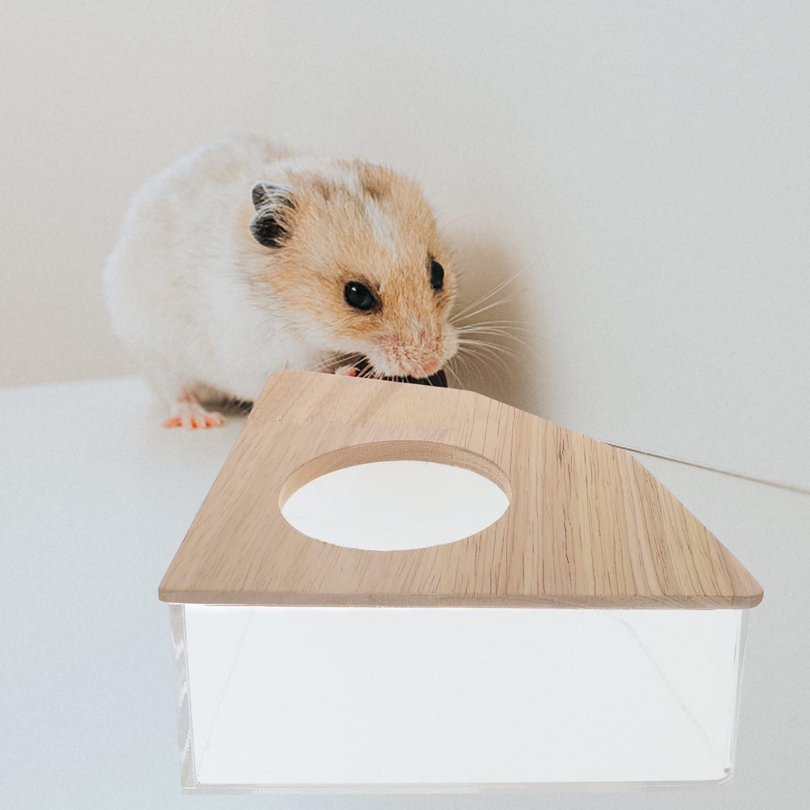 Balacoo Acrylic Hamster Toilet & Bathroom Sand Bin - Small Pet Bathing Accessories for Hamsters, Chinchillas - Durable Toy Container & Bathtub for Cage - Perfect for Small Animal Hygiene and Playtime