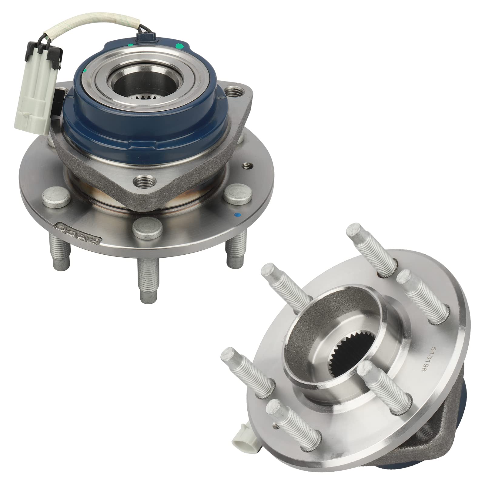 DRIVESTAR 513198 Front Wheel Hub & Bearing Assembly for Cadillac SRX 2004-2009, AWD 4WD, 6 Lug with ABS (Pair) - Perfect for Smooth Ride & Safe Braking on Highways & Off-Road Adventures