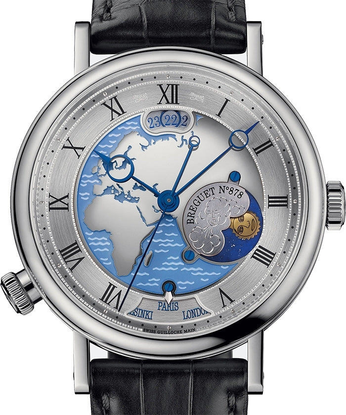 Breguet Classique Hora Mundi Platinum Men's Watch - Luxury European Timepiece for Business & Formal Events