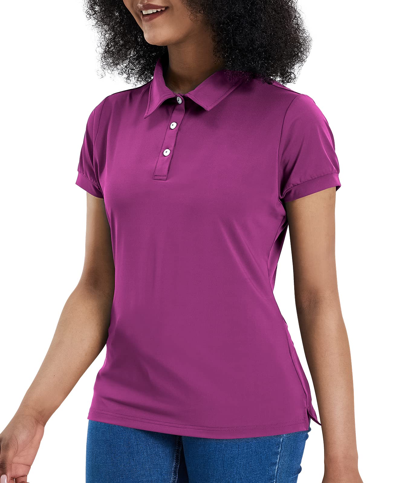 MIER Women's Golf Polo Shirts - Breathable Short Sleeve Moisture Wicking Athletic Top for Golf, Tennis & Outdoor Sports | Quick Dry Performance Wear