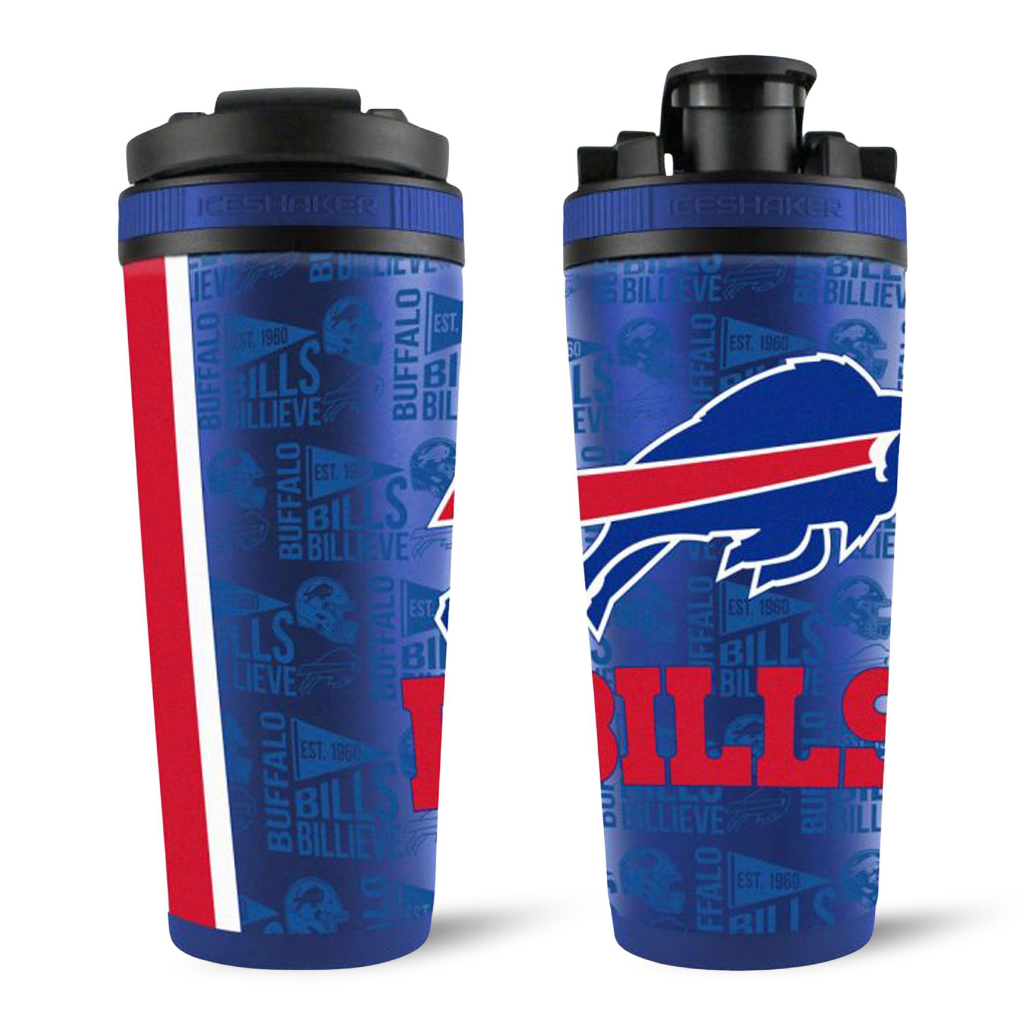 Official Buffalo Bills 26oz Insulated Stainless Steel Water Bottle - Perfect for Gym, Workouts & Game Day Hydration