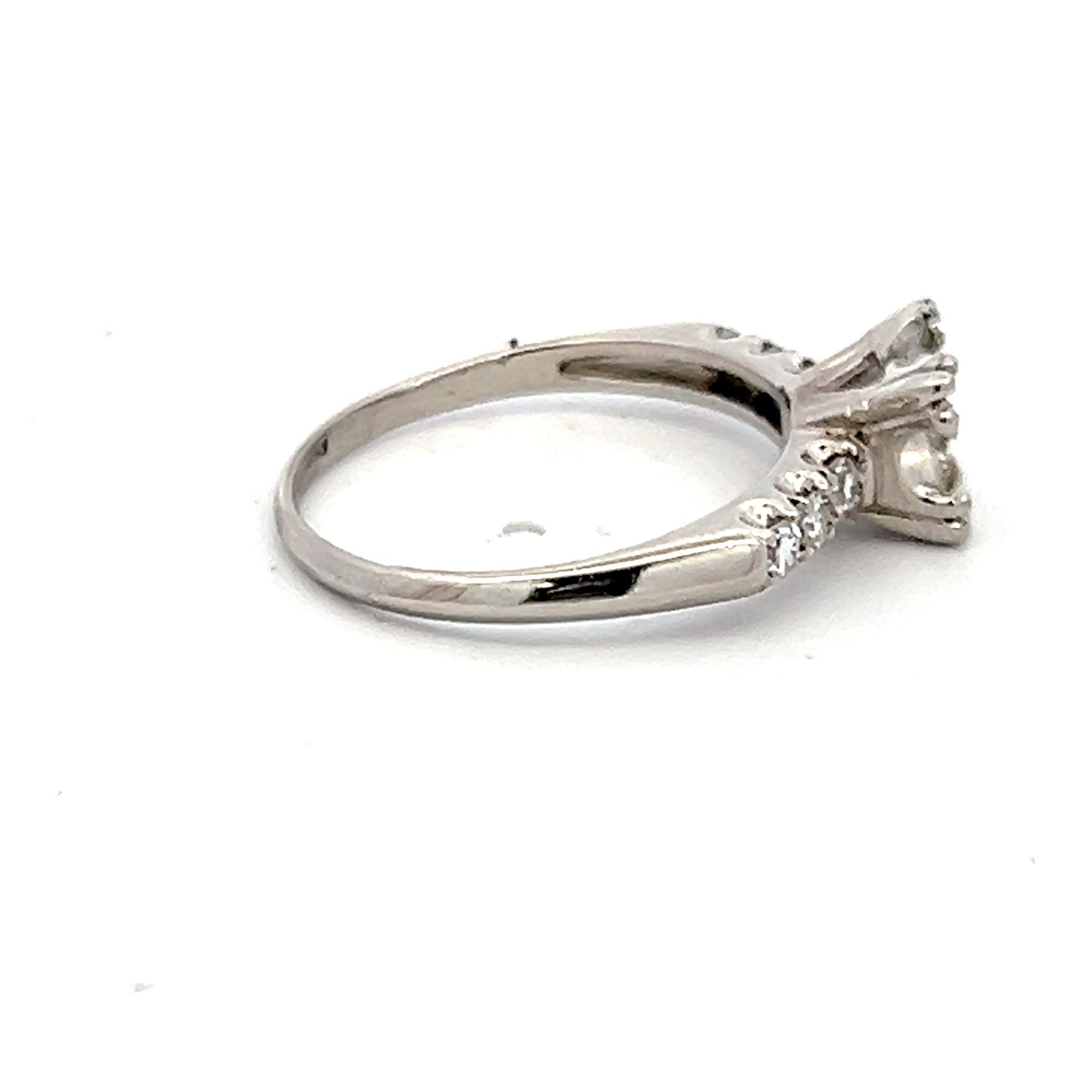 0.12 Carat J VS1 Diamond Platinum Semi Mount Ring - Elegant Engagement & Wedding Band for Women - Perfect for Proposals, Anniversaries, and Special Occasions