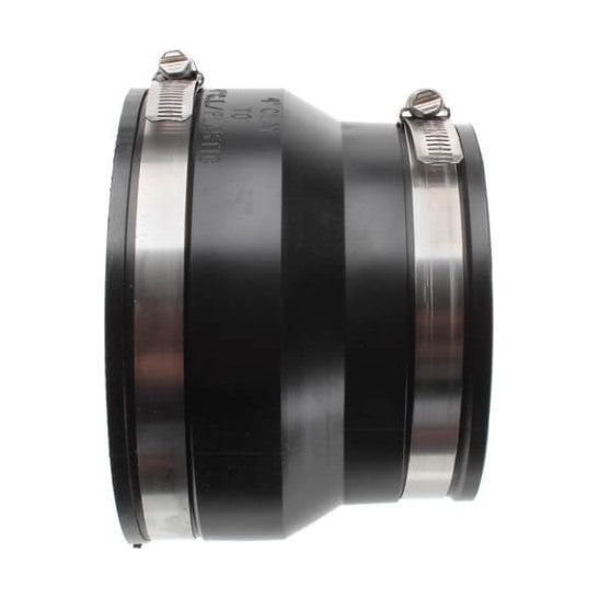 Fernco 1002 44 4 x 4 Flexible Coupling for Clay to Cast Iron or PVC Pipe Connections - Perfect for Plumbing Repairs, Drainage Systems & Sewer Line Maintenance