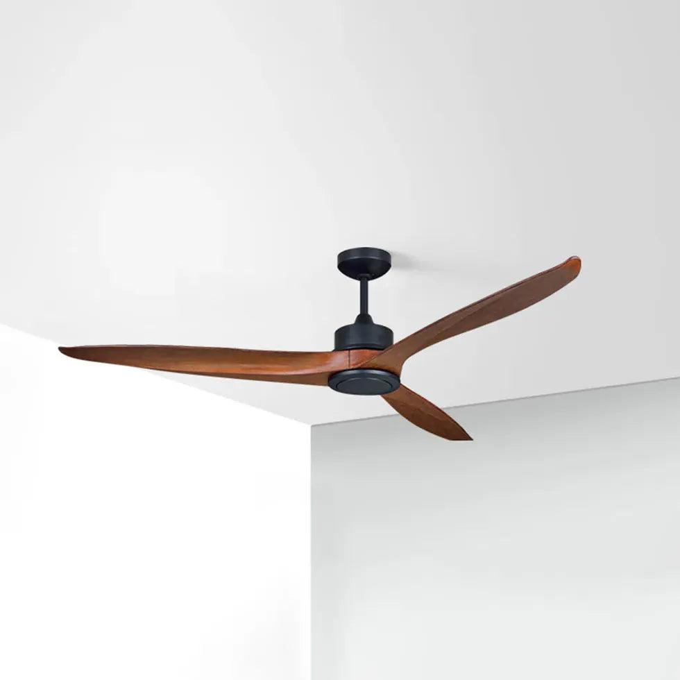 3-Blade Modern Wood Ceiling Fan with Light Kit - Energy Efficient Air Circulation for Living Room, Bedroom, and Office Spaces