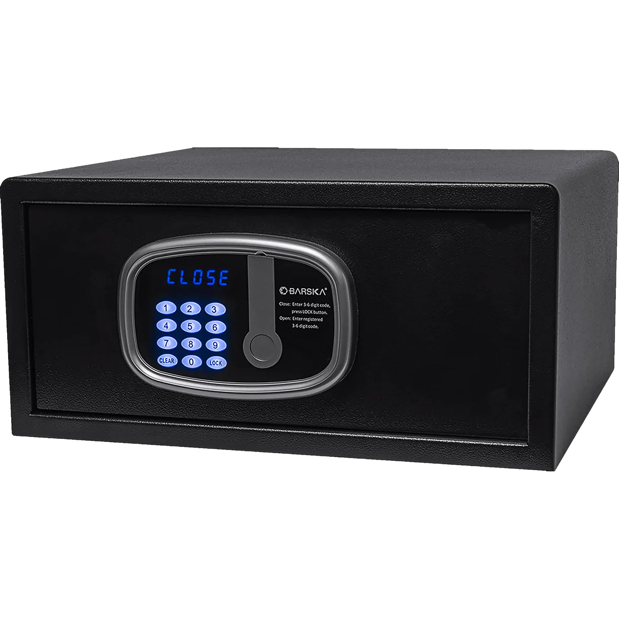Barska HS13404 17-Inch Laptop Hotel Safe - Portable Electronic Safe for Travel, Business & Home Use - Secure Your Valuables in Hotels, Offices & Dorm Rooms