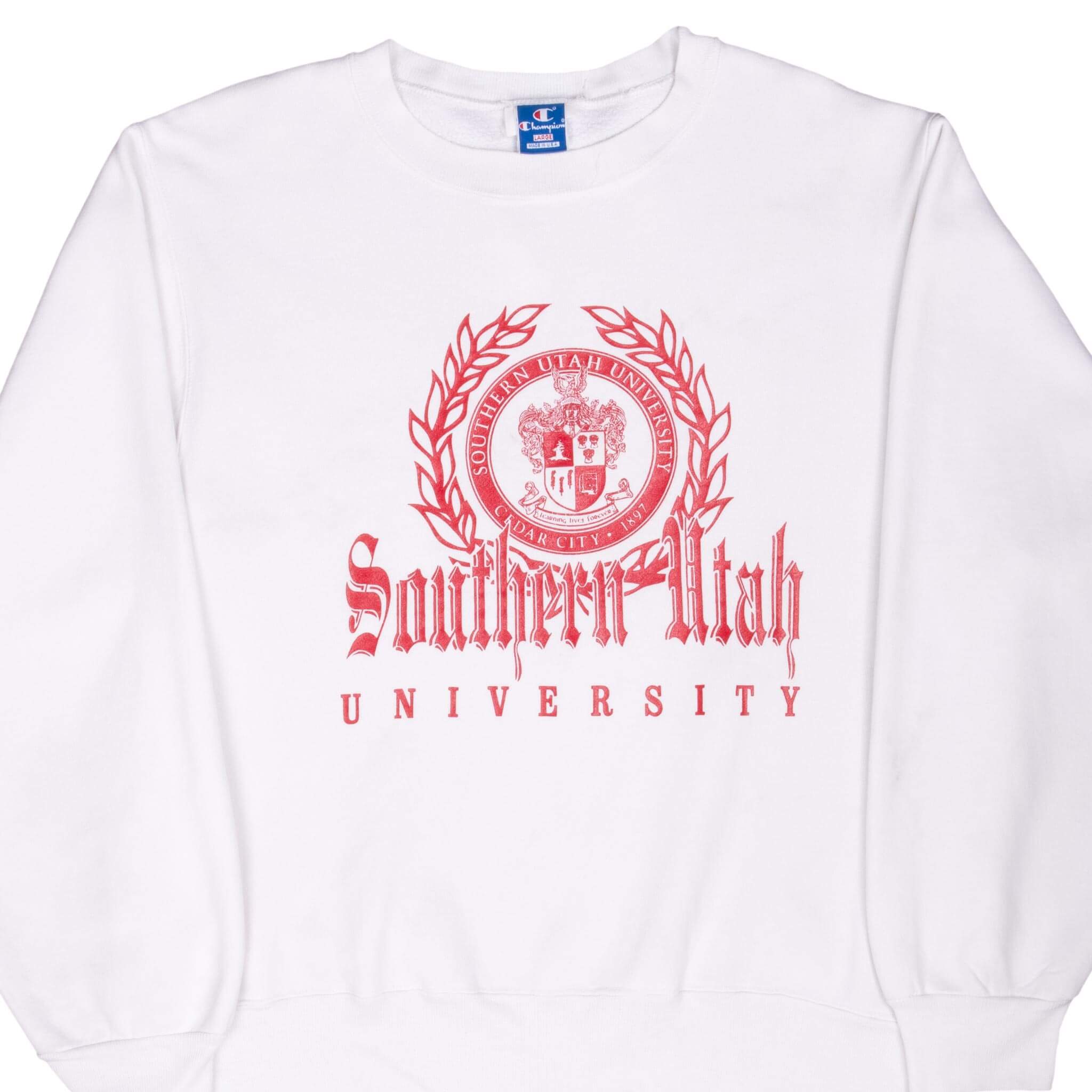 Vintage Champion Southern Utah University Sweatshirt 1980s - Large Size, Made in USA - Retro College Apparel for Casual Wear & Vintage Fashion Collectors