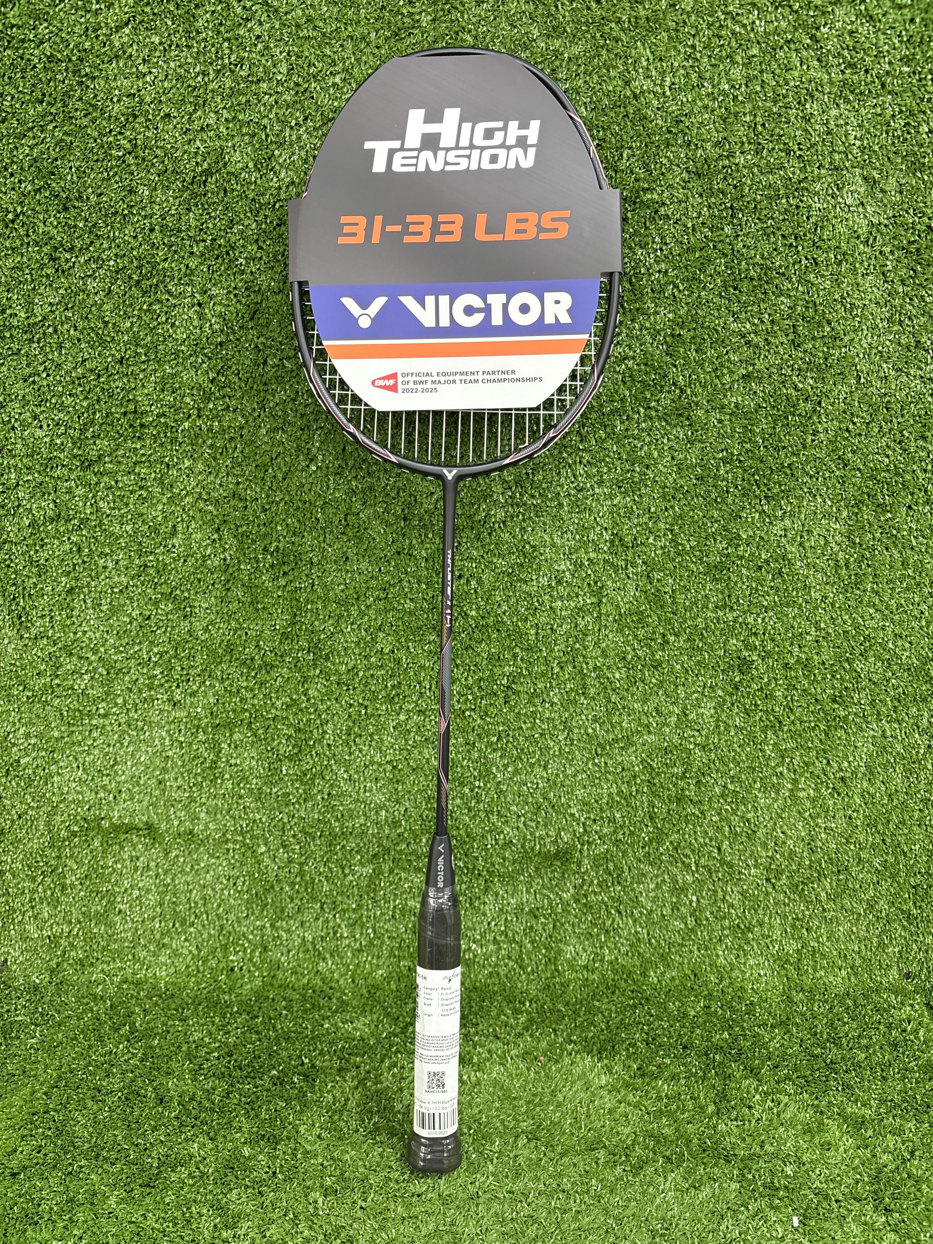Victor Thruster K 1H H Badminton Racket - Lightweight Carbon Fiber Badminton Racket for Professional Players - Perfect for Tournaments & Training Sessions