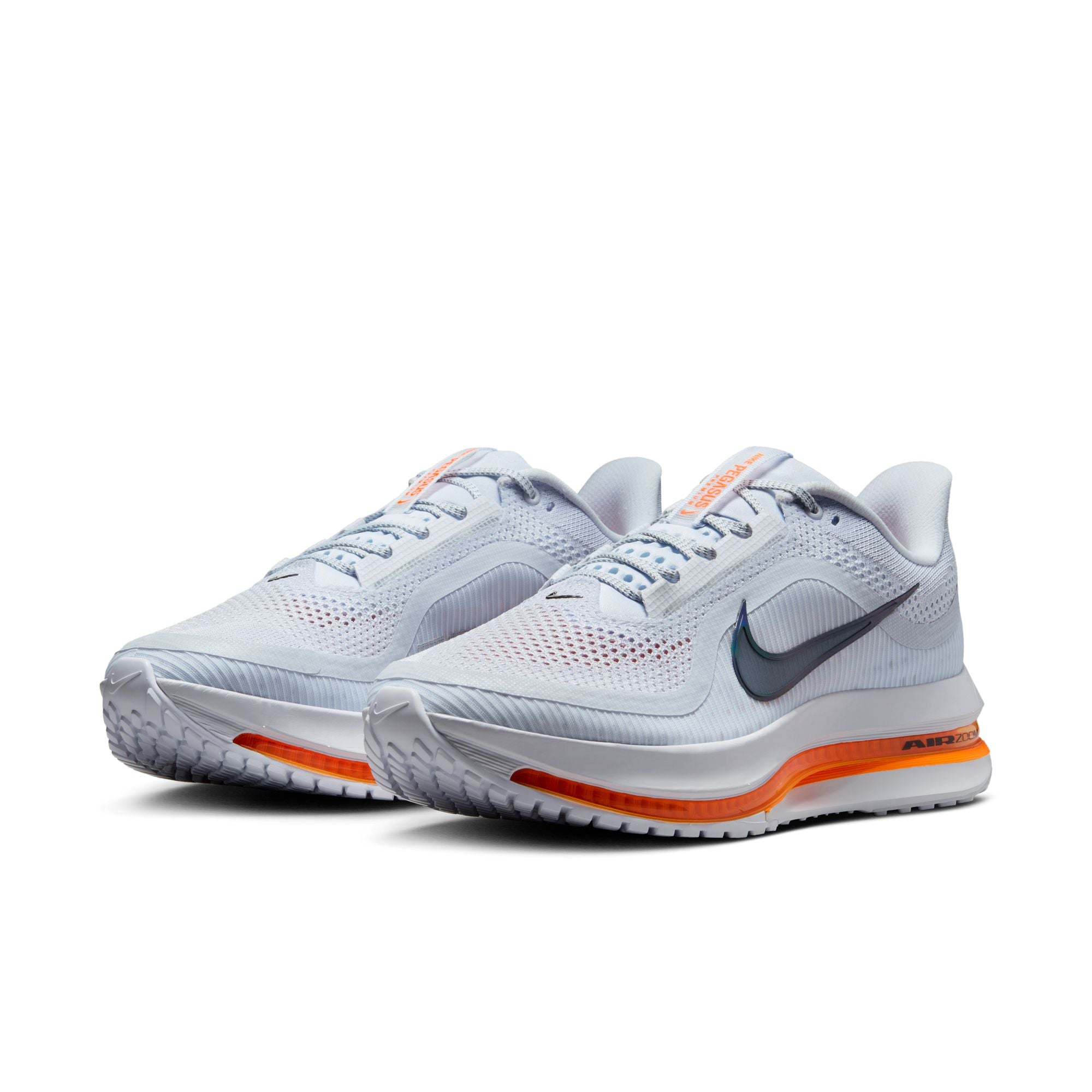 Nike Men's Pegasus Premium Running Shoes - Football Grey/Multi Color Total Orange - Lightweight & Cushioned for Jogging, Training & Gym Workouts