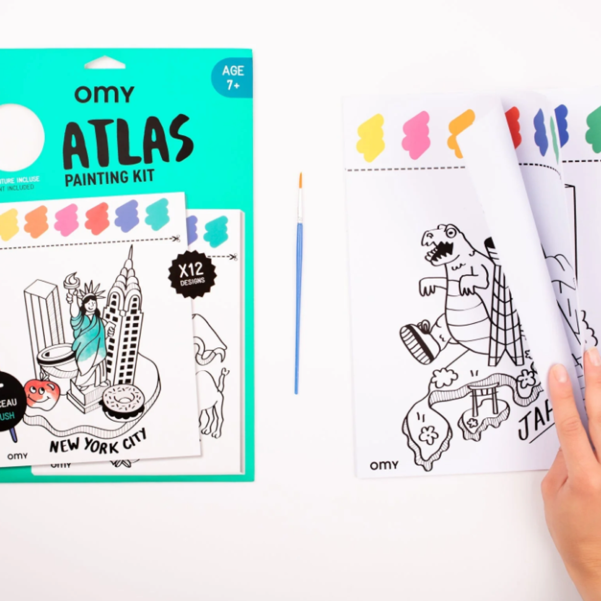 Omy Atlas Paint Kit - Premium Watercolor Set for Artists & Hobbyists - Perfect for Painting, Sketching & DIY Art Projects