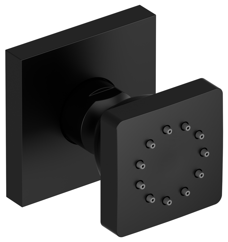 RIOBEL 350BK Black Square Body Spray - 1 Function Portable Perfume for Travel, Gym & Everyday Use
